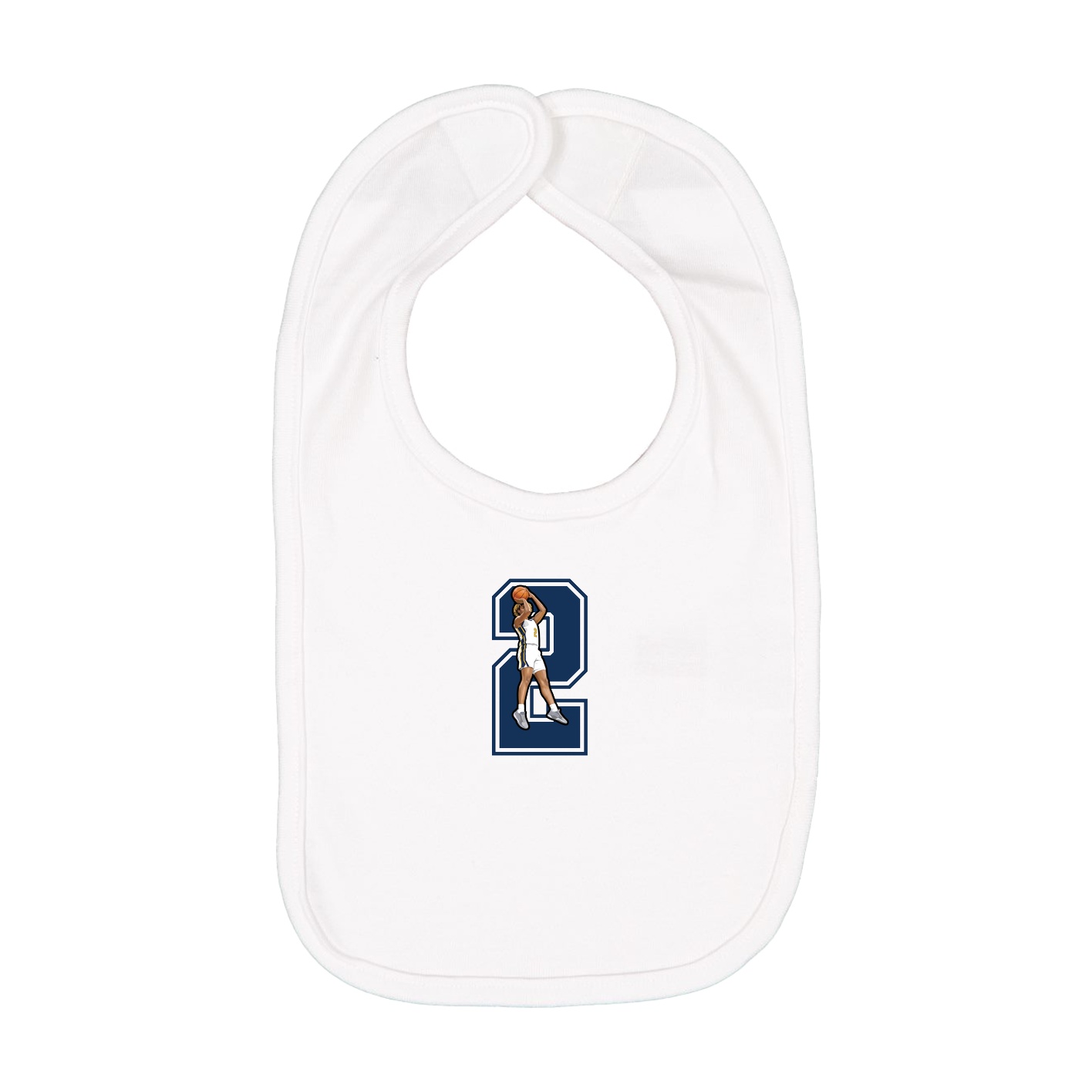 Infant Bib — Number in White