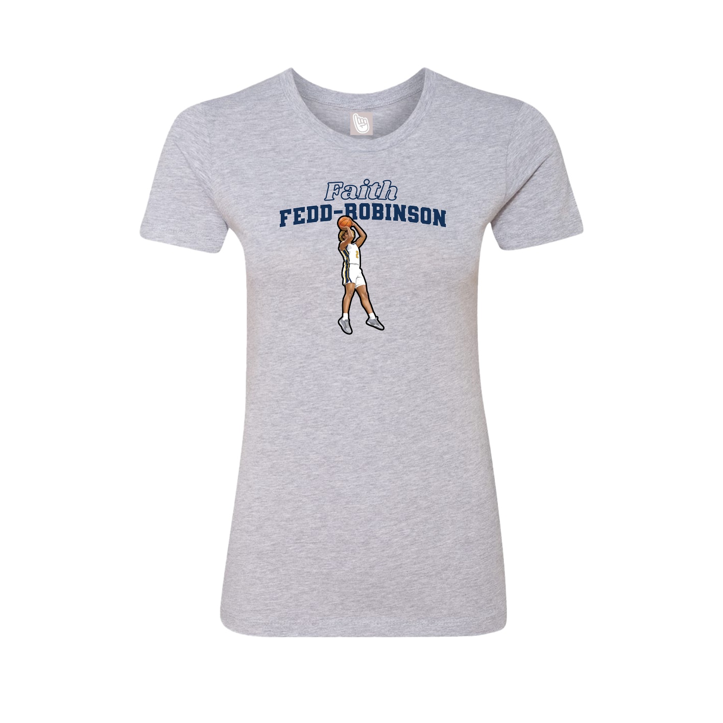 Womens Tee — Name Arch in Grey
