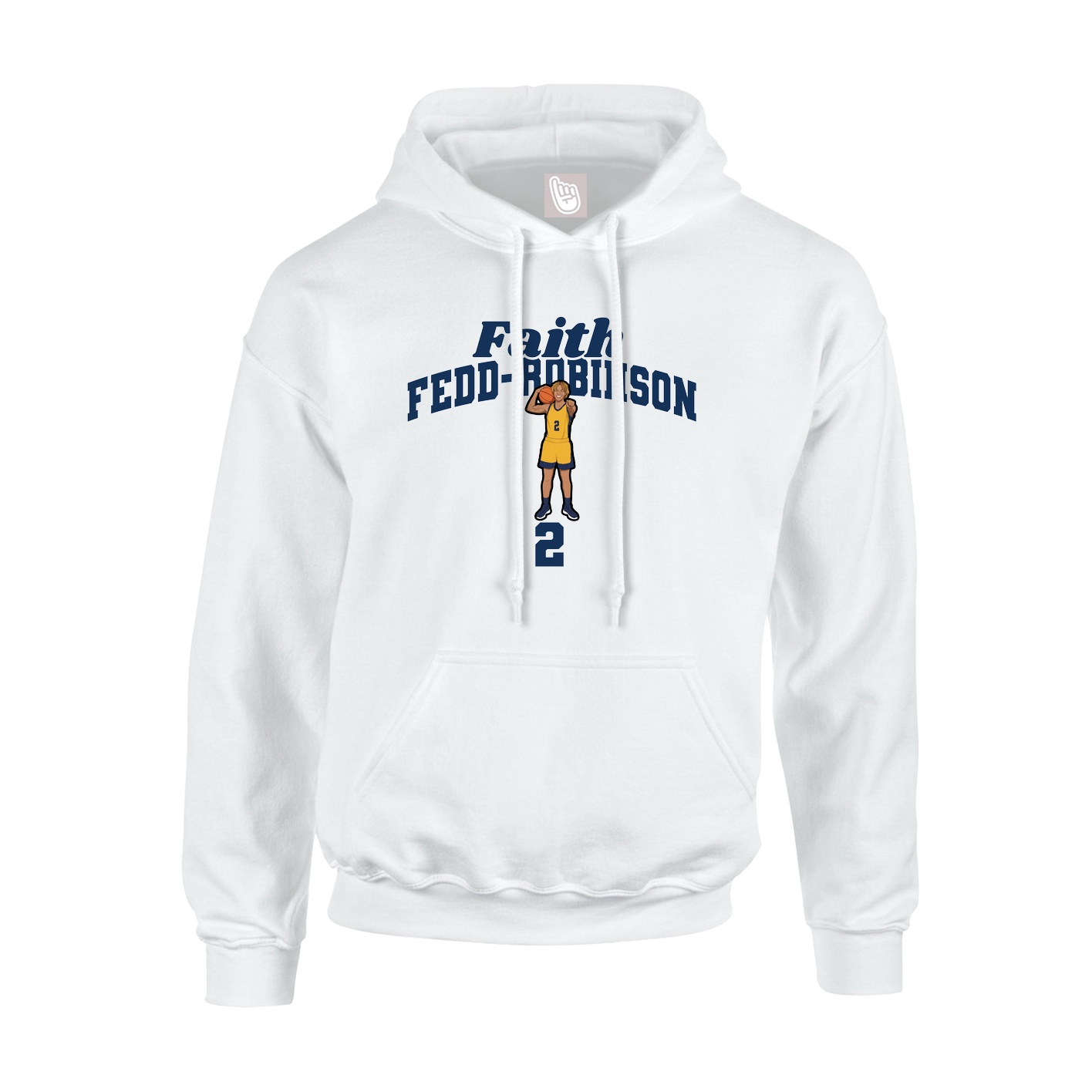 Hoodie — Signature Arch in White