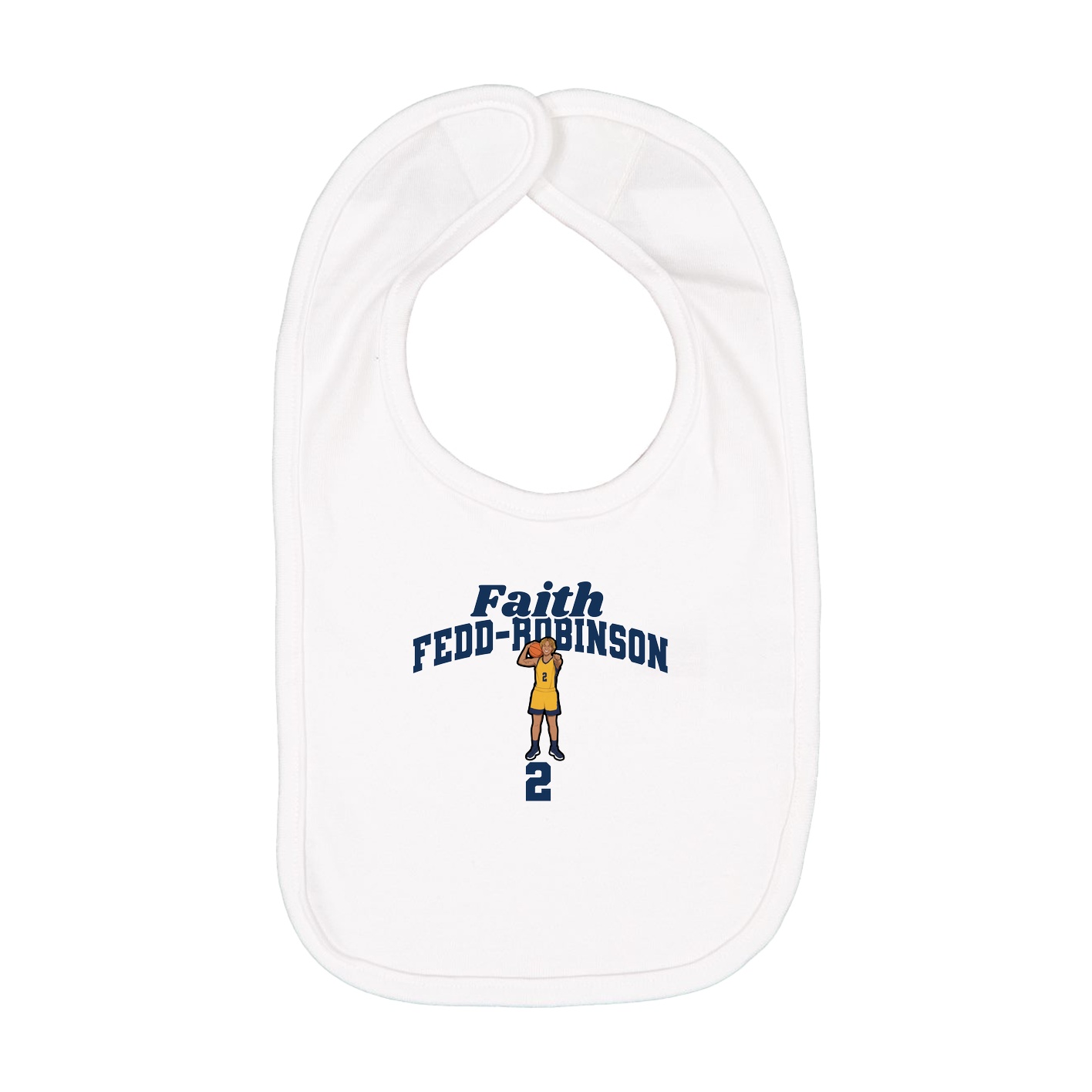Infant Bib — Signature Arch in White