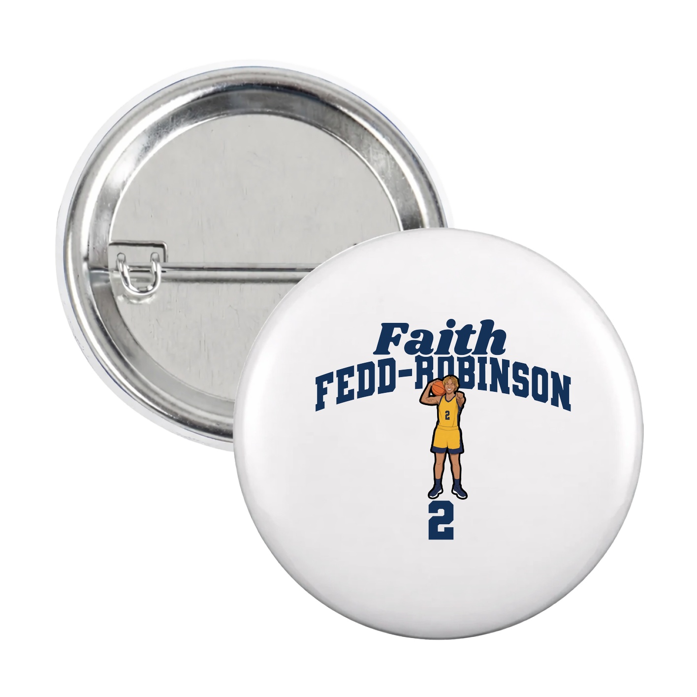 Game Day Button — Signature Arch in White