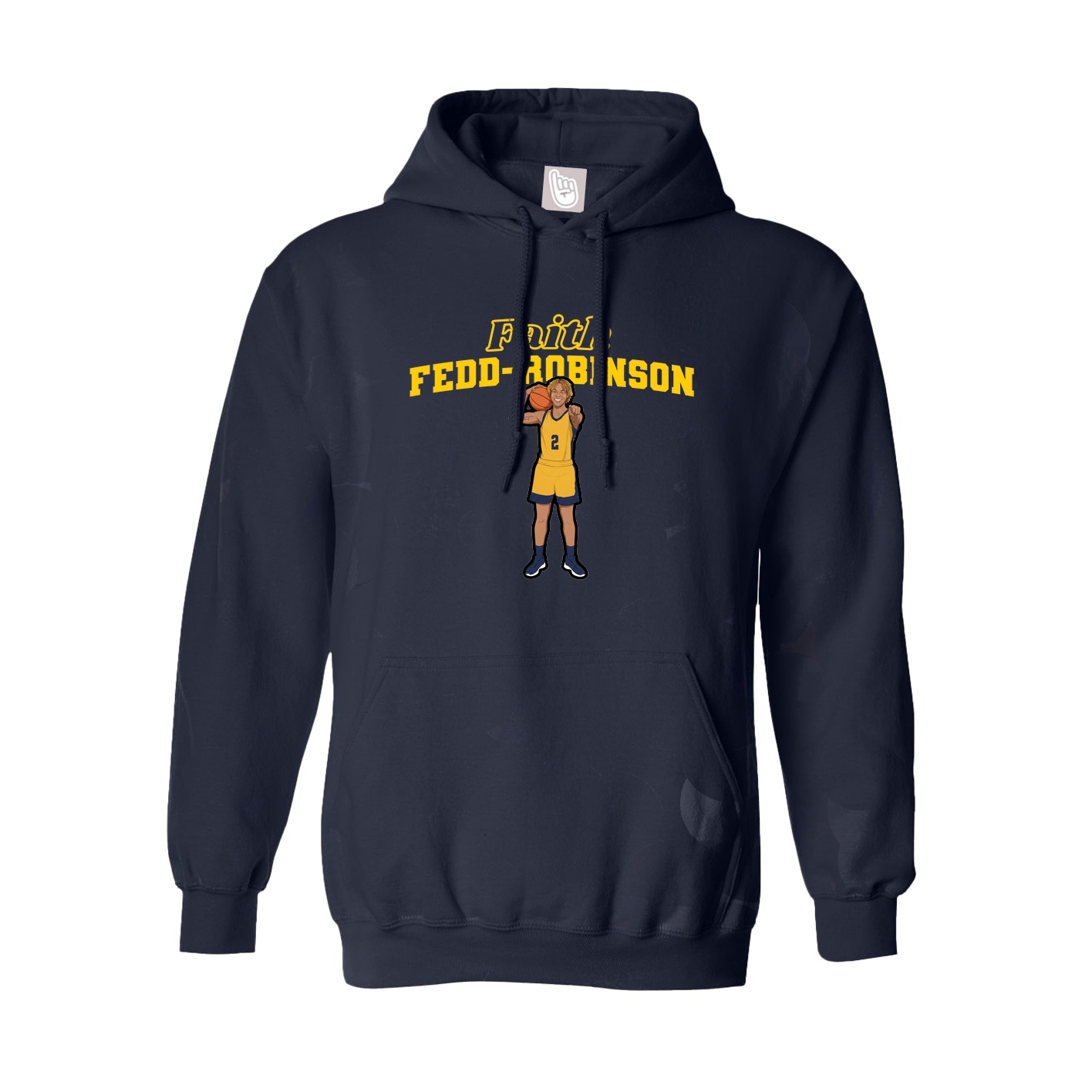 Hoodie — Name Arch in Navy