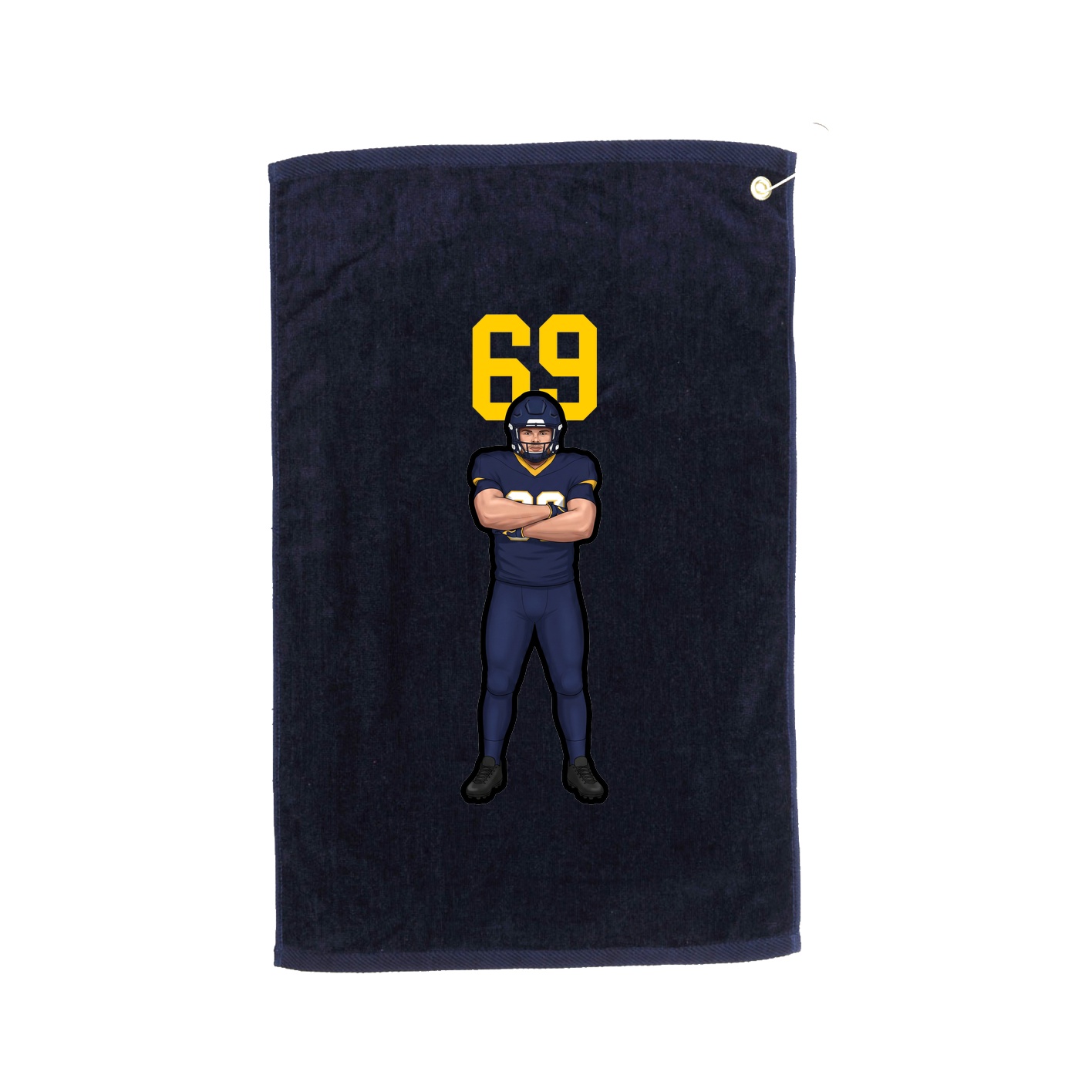 Golf Towel — Number Top in Navy