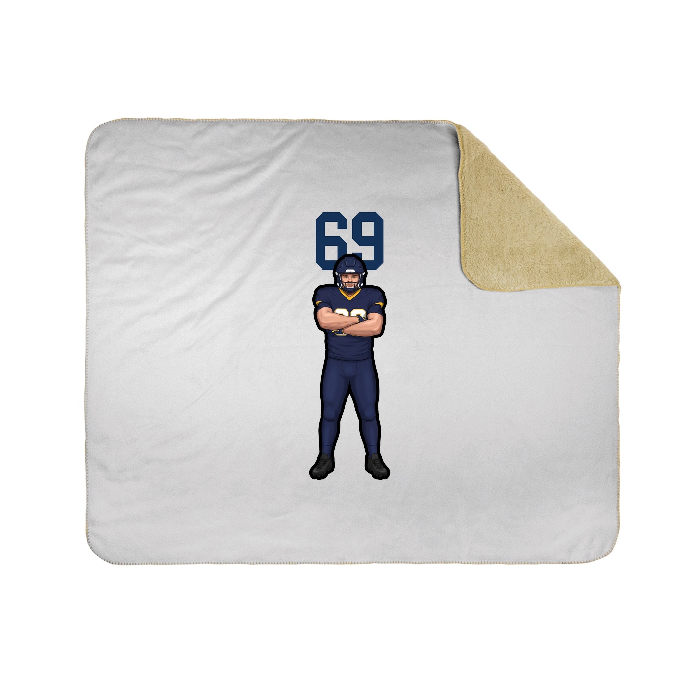 Throw Blanket — Number Top in White