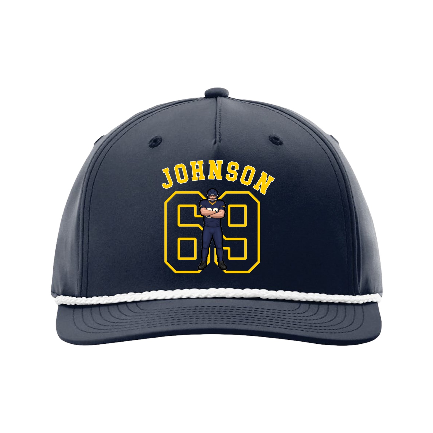 Five-Panel Classic Rope Cap — Shirsey Arch in Navy