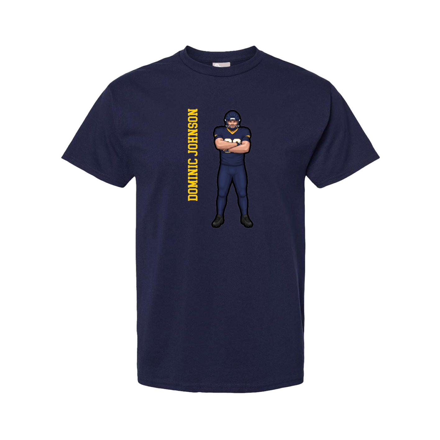 Youth Tee — Name Vertical in Navy