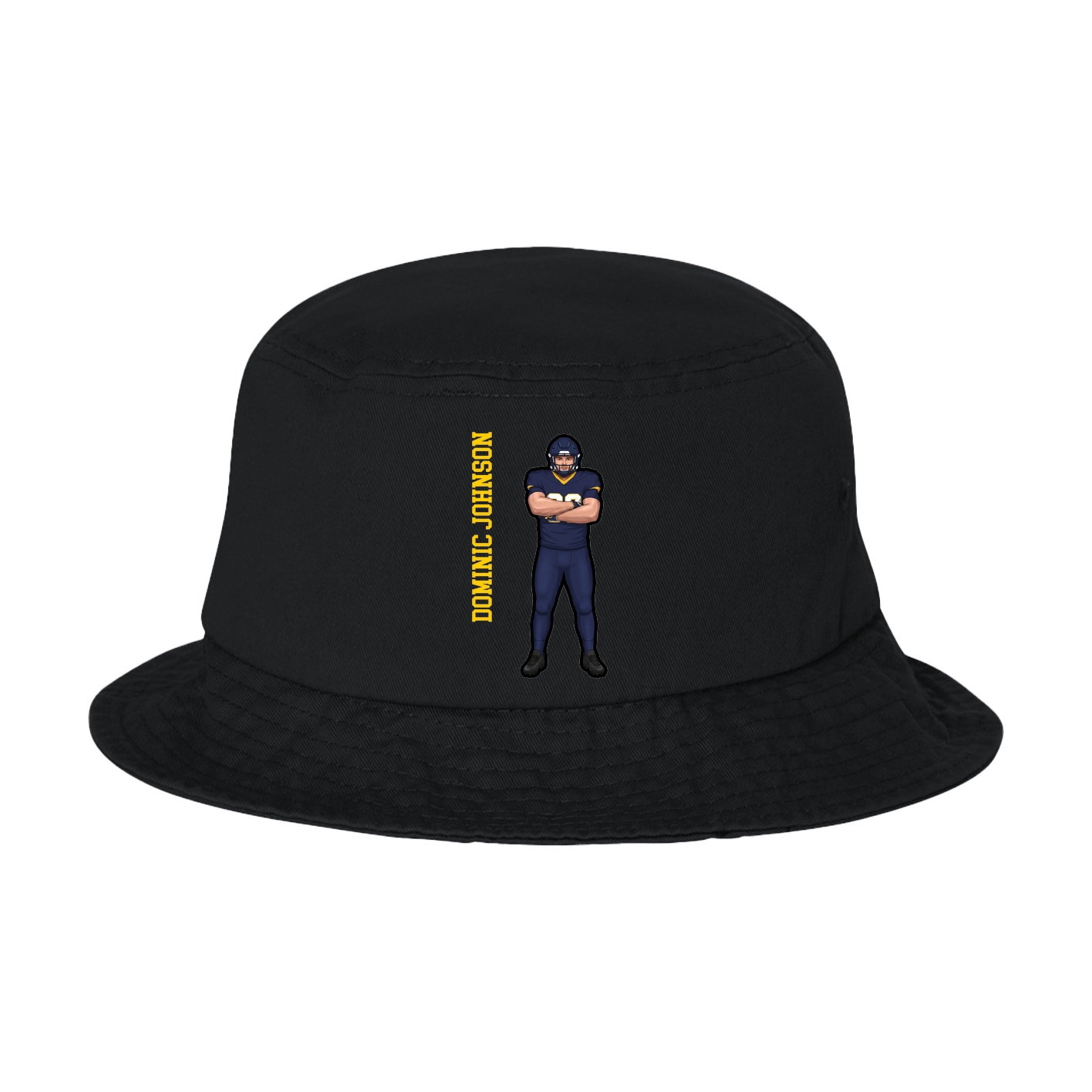 Bucket Cap — Name Vertical in Black