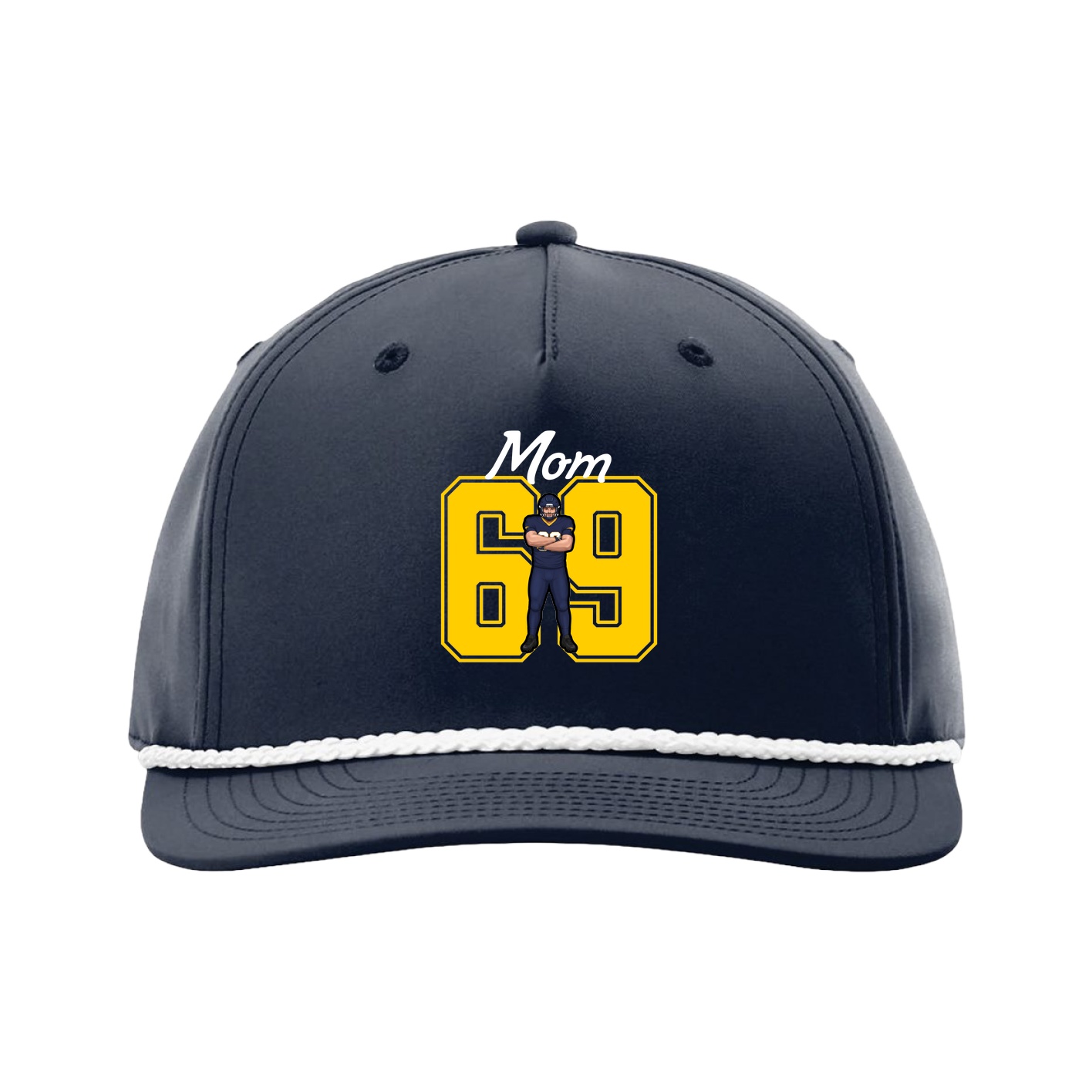 Five-Panel Classic Rope Cap — Mothers Day Shirsey in Navy