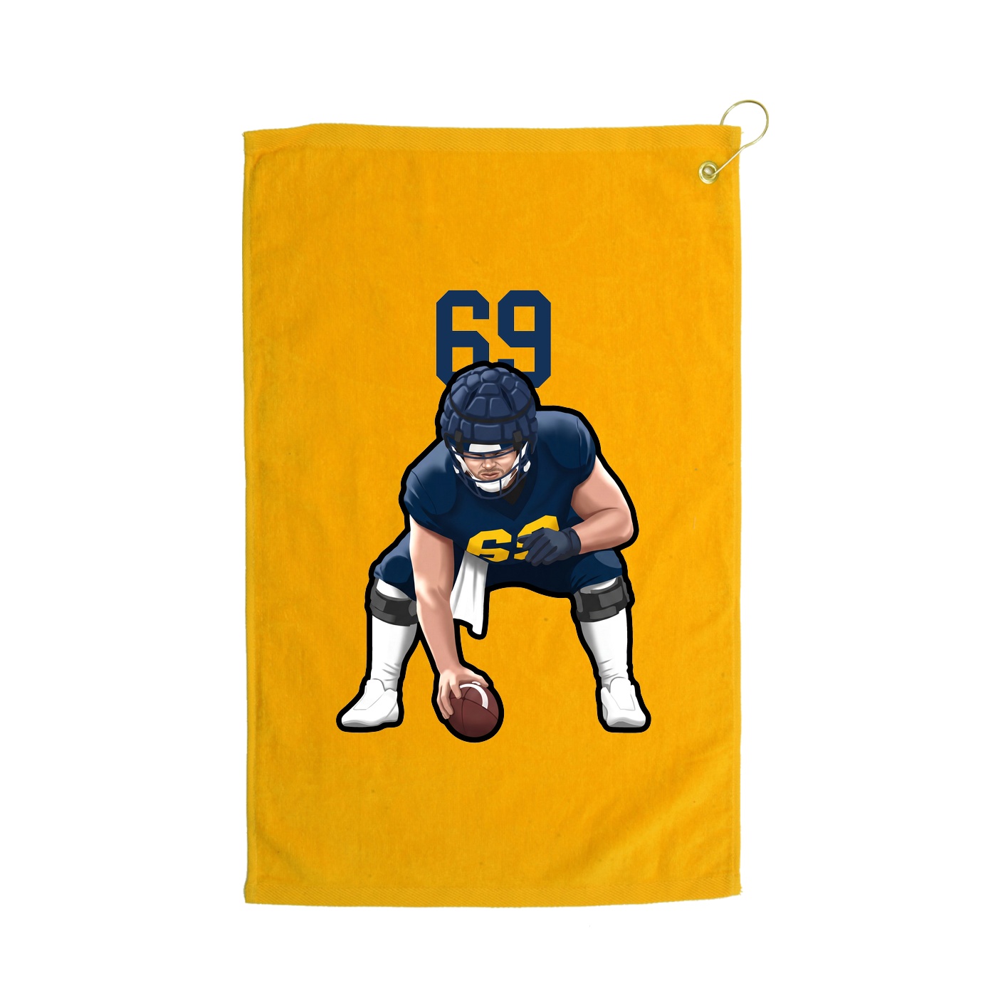 Golf Towel — Number Top in Gold