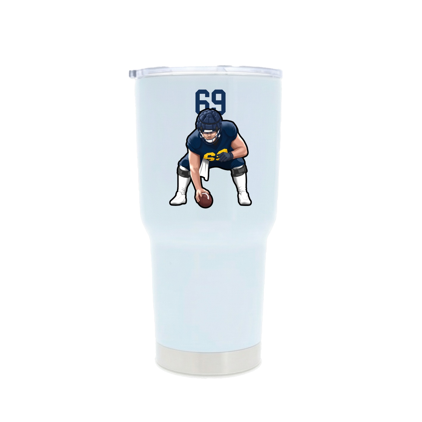 30oz Stainless Steel Tumbler — Number Top in White
