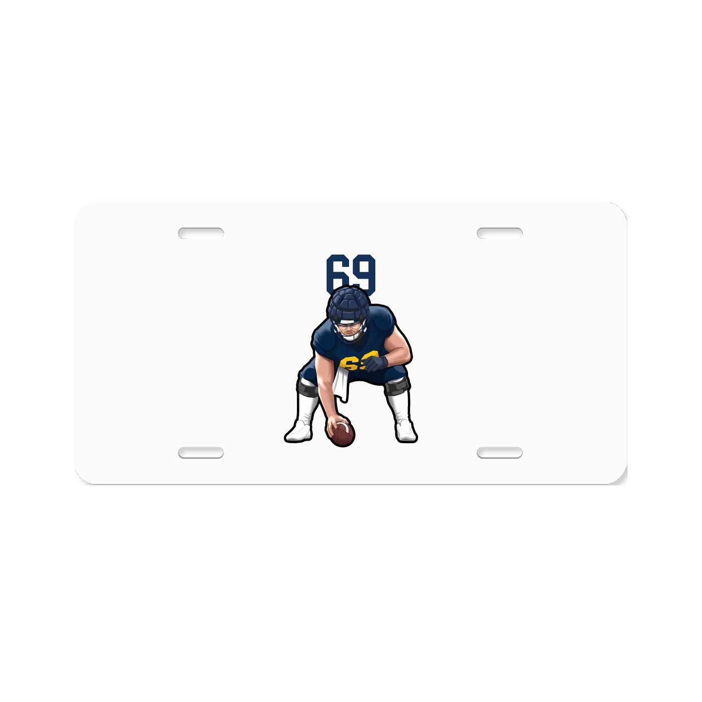 License Plate — Number Top in Classic