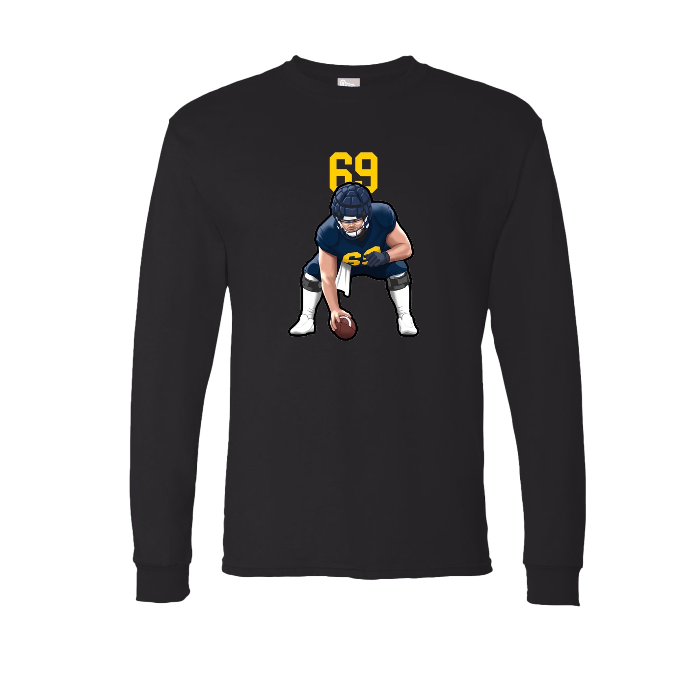 Long Sleeve Tee — Number Top in Black