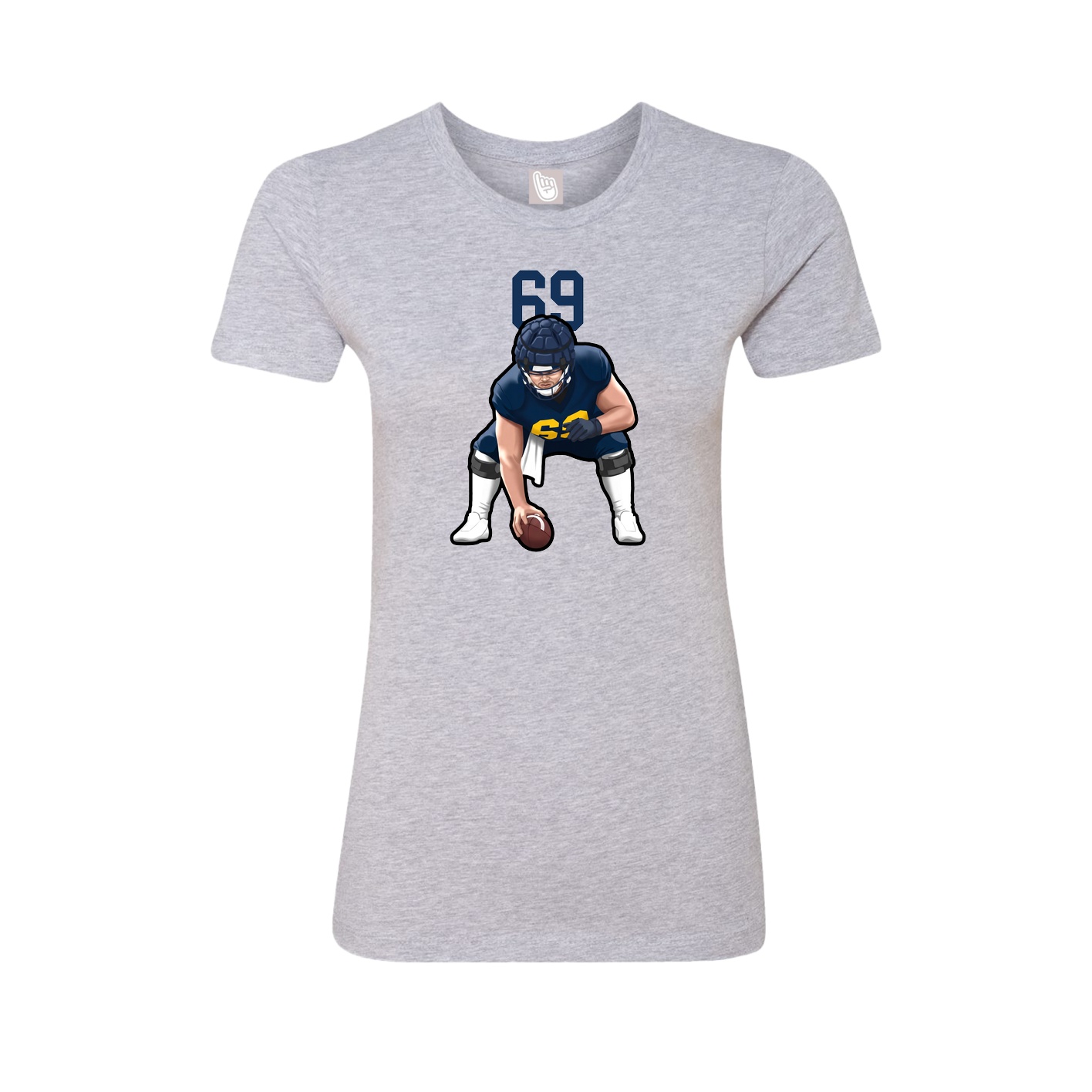 Womens Tee — Number Top in Grey