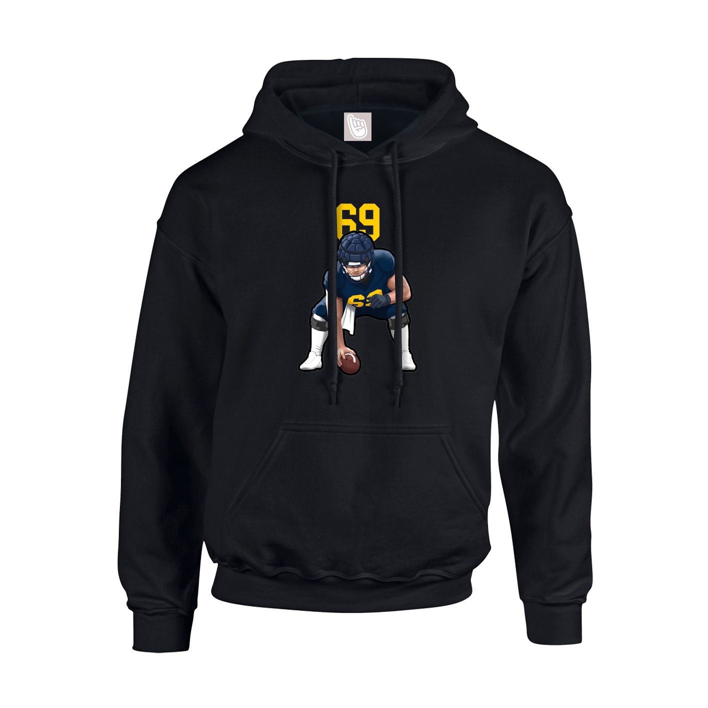 Youth Hoodie — Number Top in Black