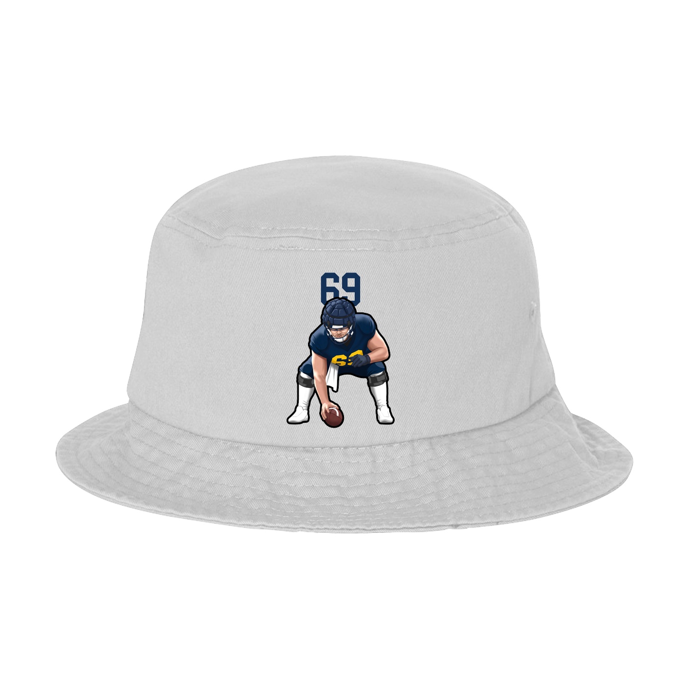 Bucket Cap — Number Top in White