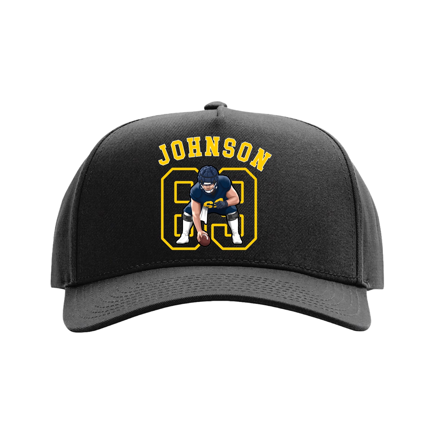 Full Fabric Five-Panel Champ Cap — Shirsey Arch in Black