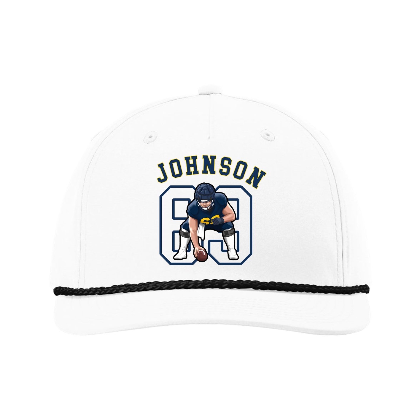 Five-Panel Classic Rope Cap — Shirsey Arch in White