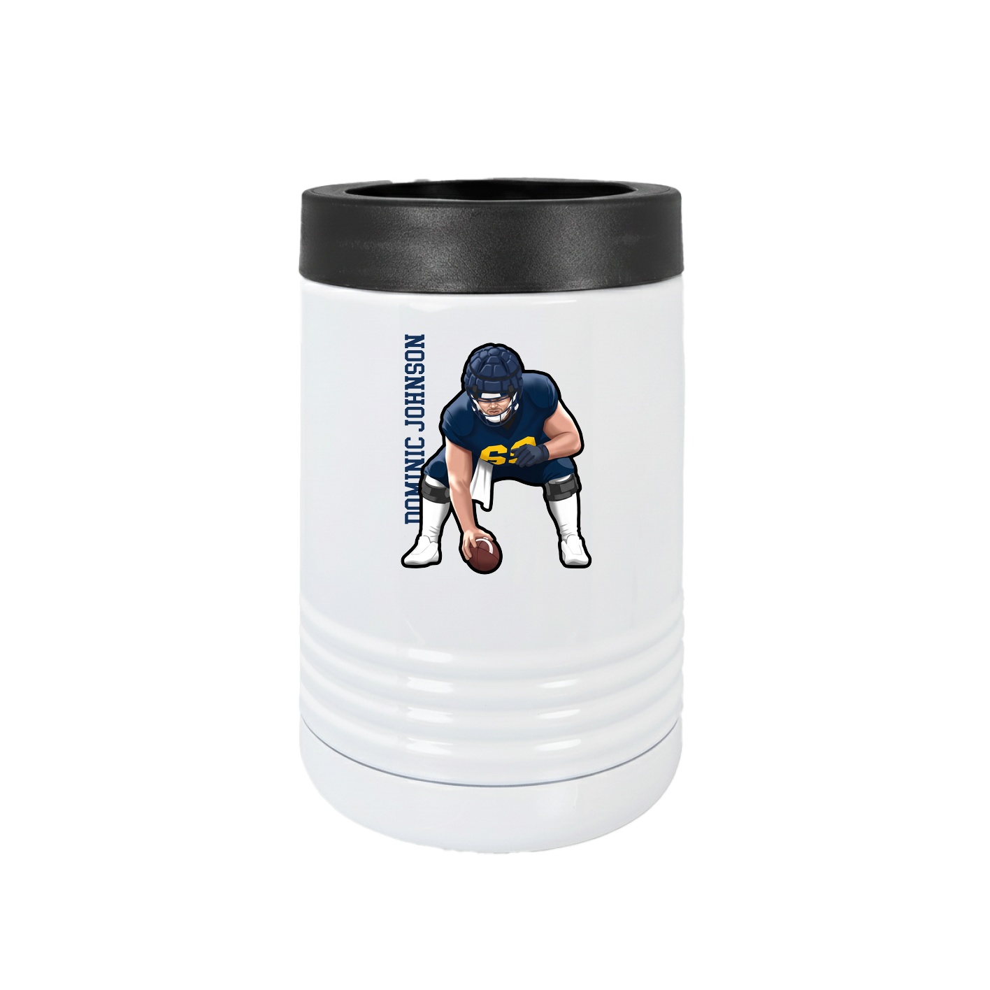 Beverage Holder — Name Vertical in White