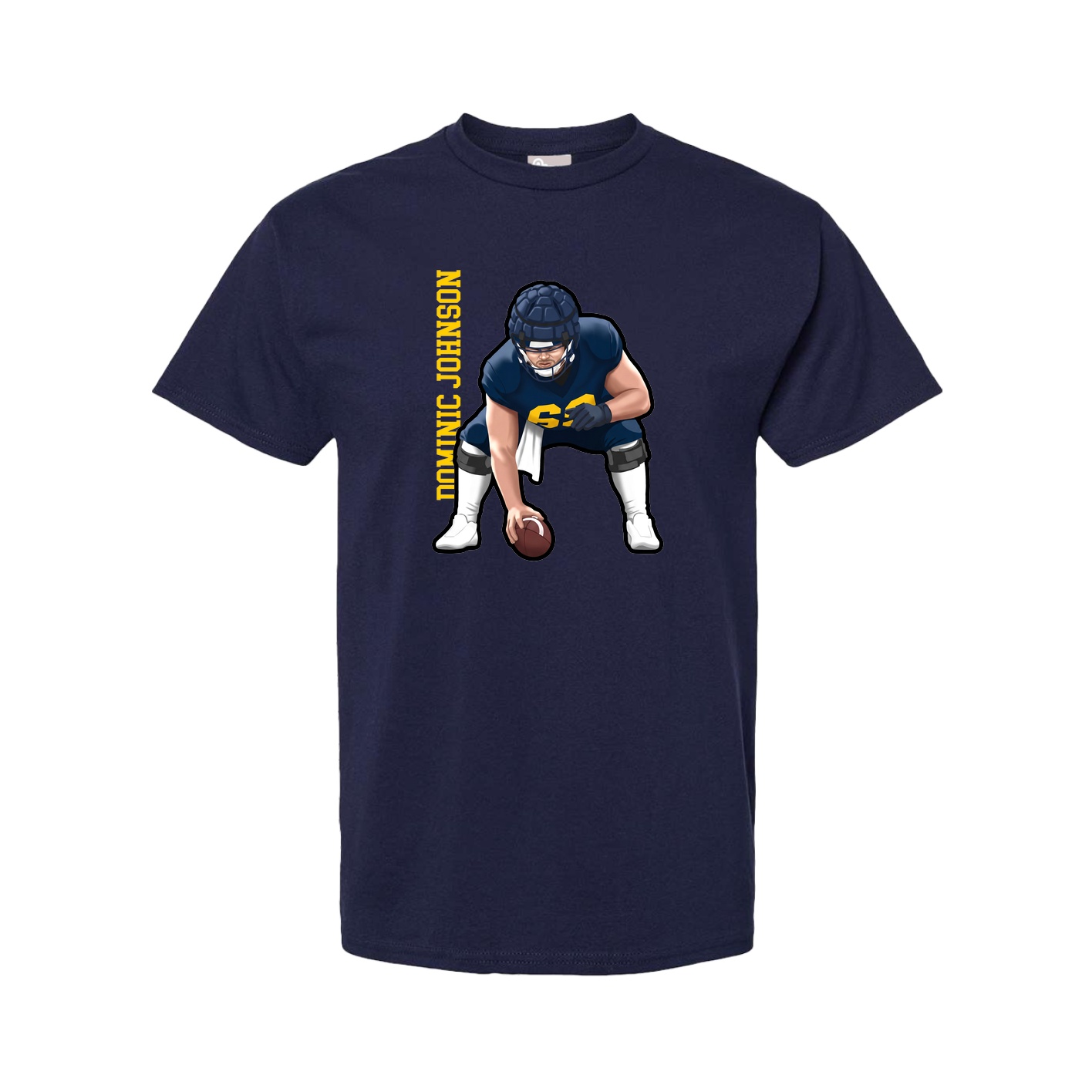 Tee — Name Vertical in Navy