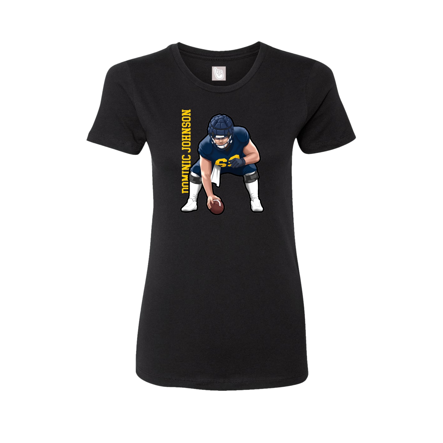 Womens Tee — Name Vertical in Black