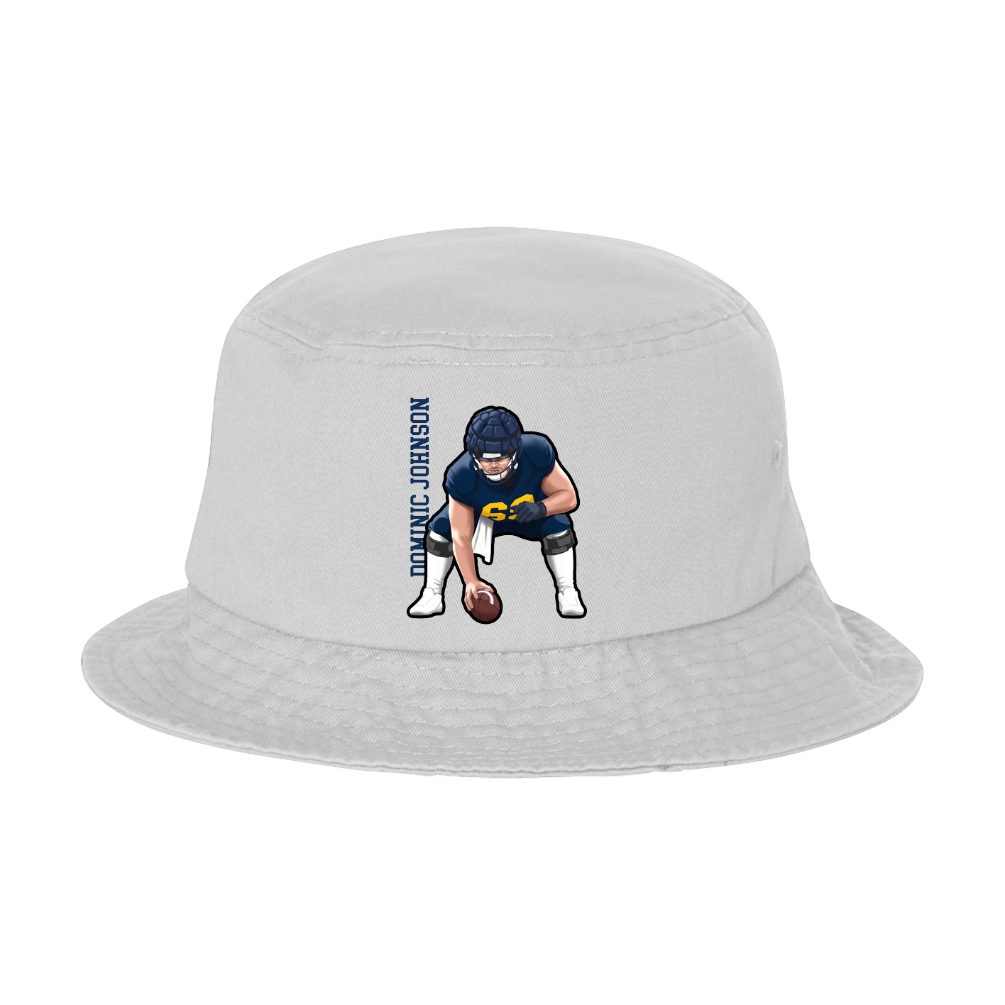 Bucket Cap — Name Vertical in White