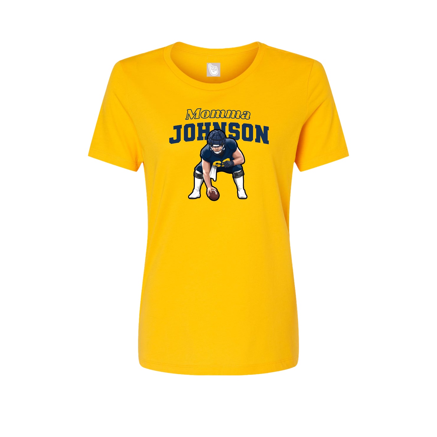 Womens Tee — Mothers Day Block in Gold