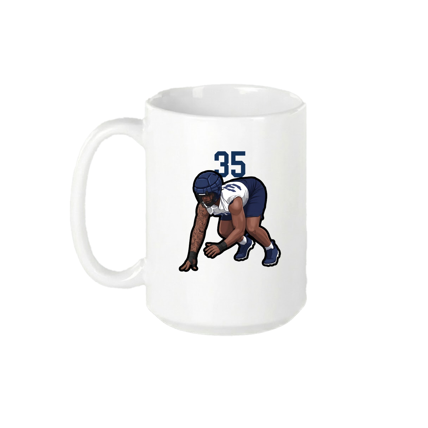 15oz Coffee Mug — Number Top in White