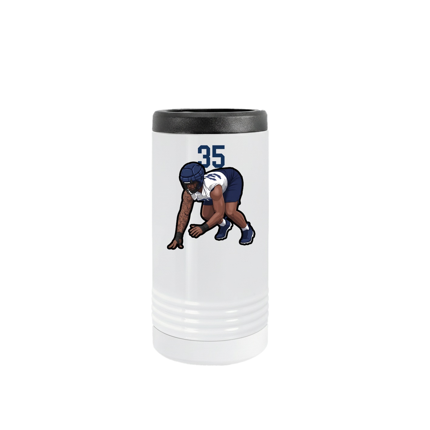 Slim Beverage Holder — Number Top in White