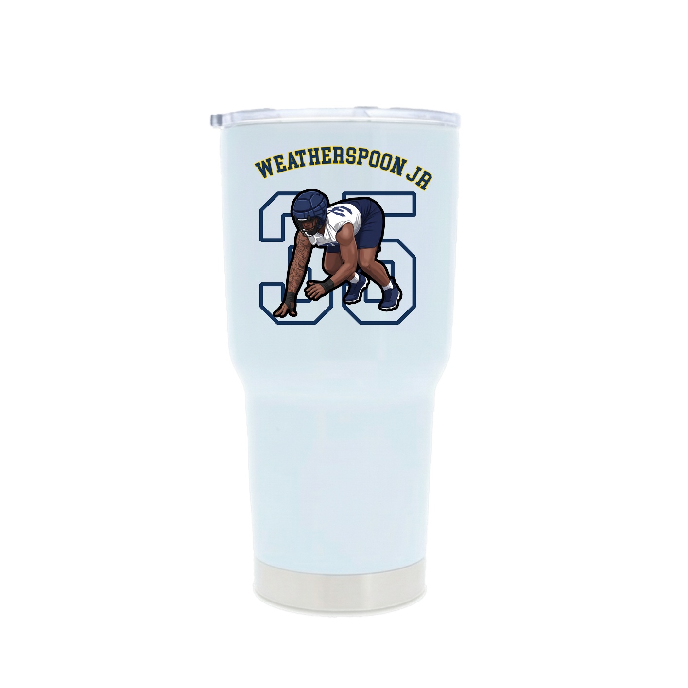 30oz Stainless Steel Tumbler — Shirsey Arch in White