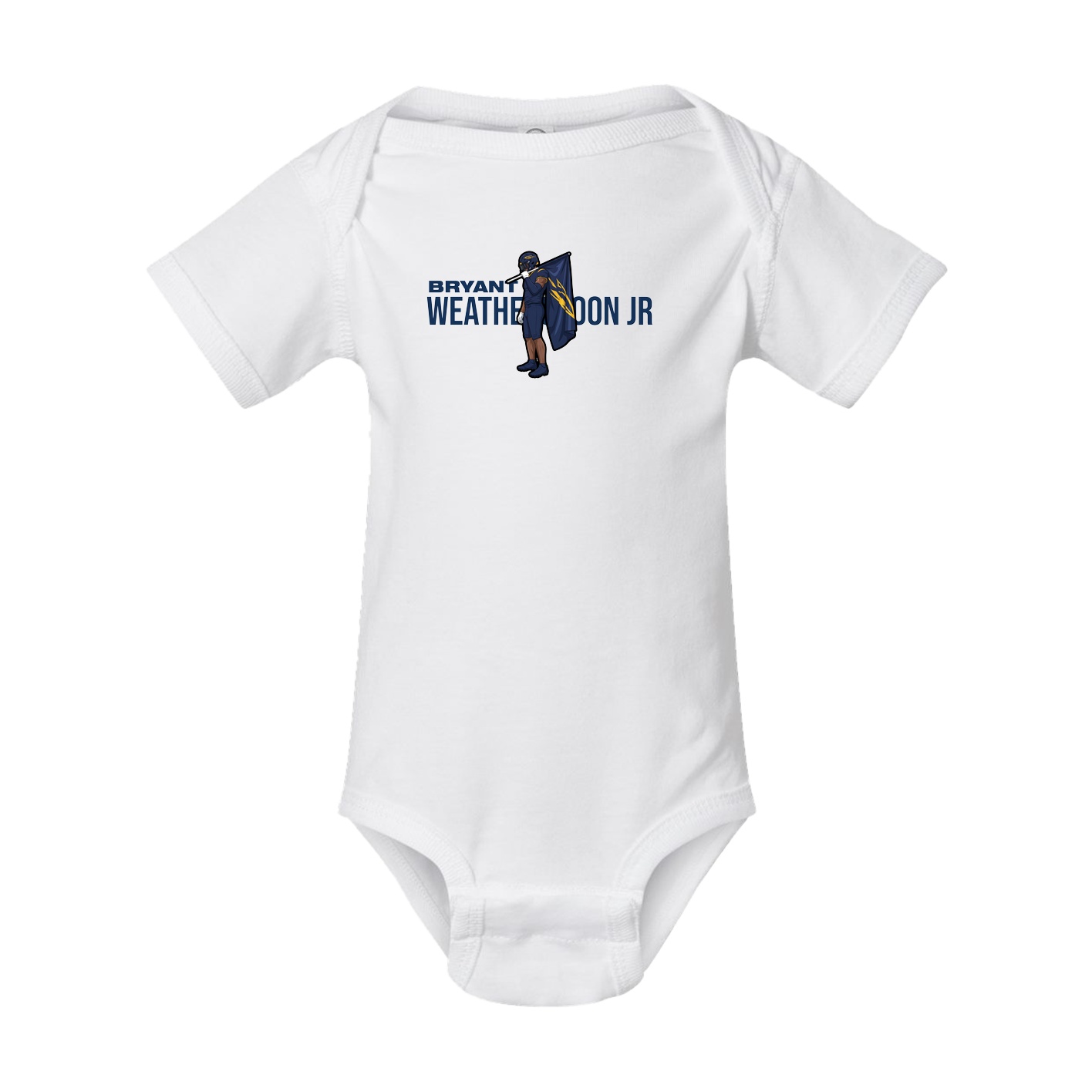 Baby Onesie — Player Name in White