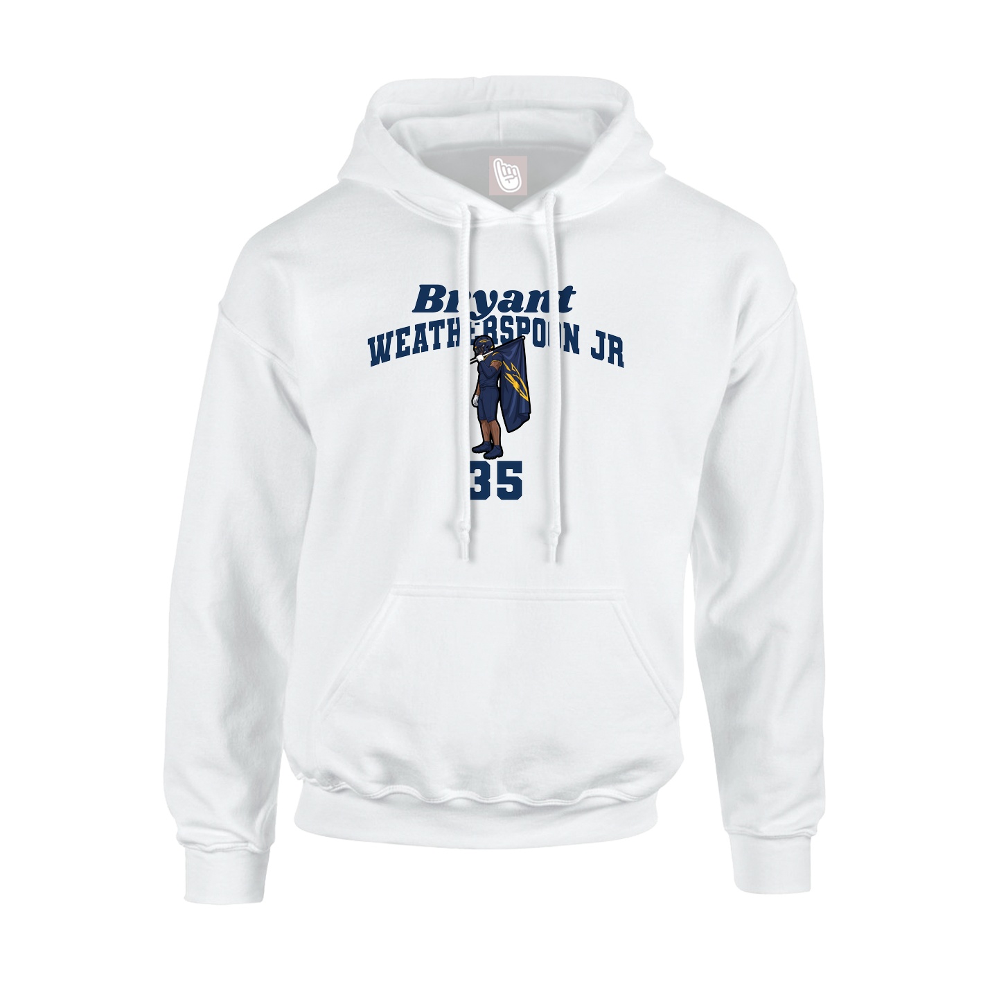 Youth Hoodie — Signature Arch in White