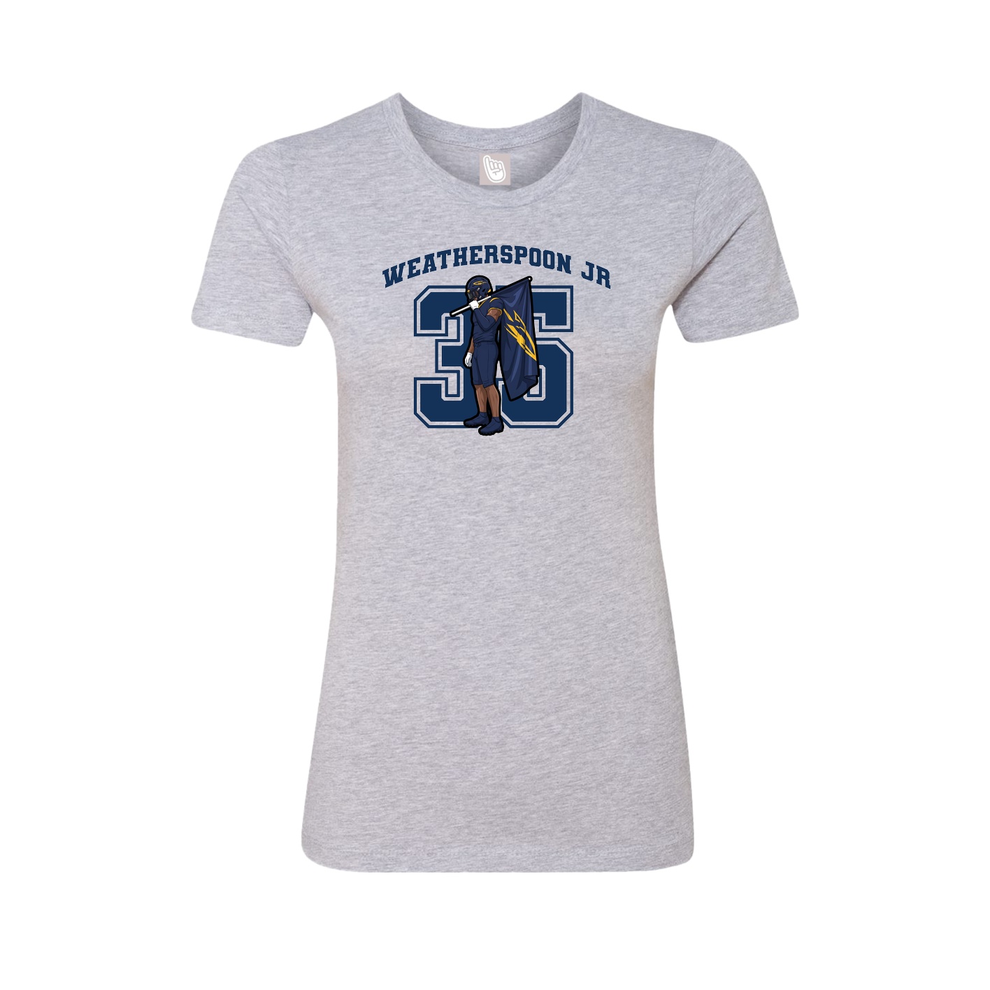 Fitted Women's Tee — Number in Grey
