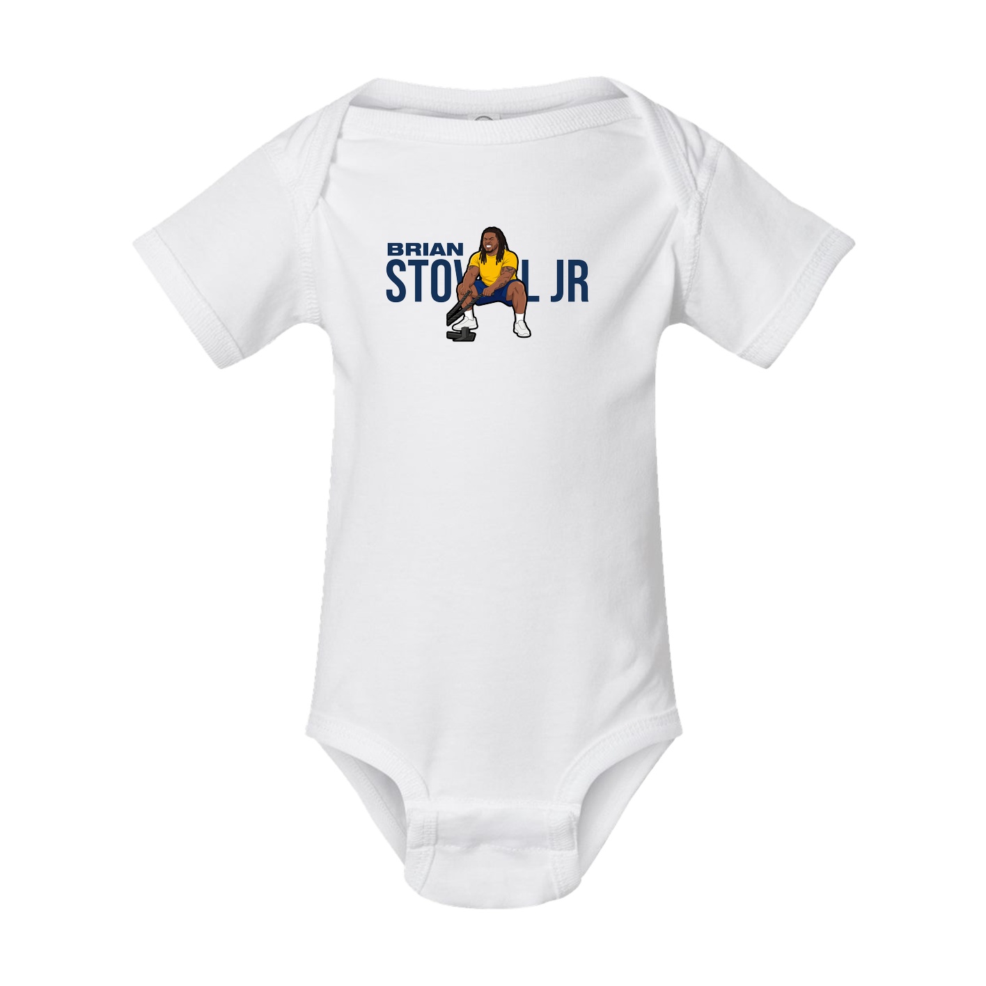 Baby Onesie — Player Name in White
