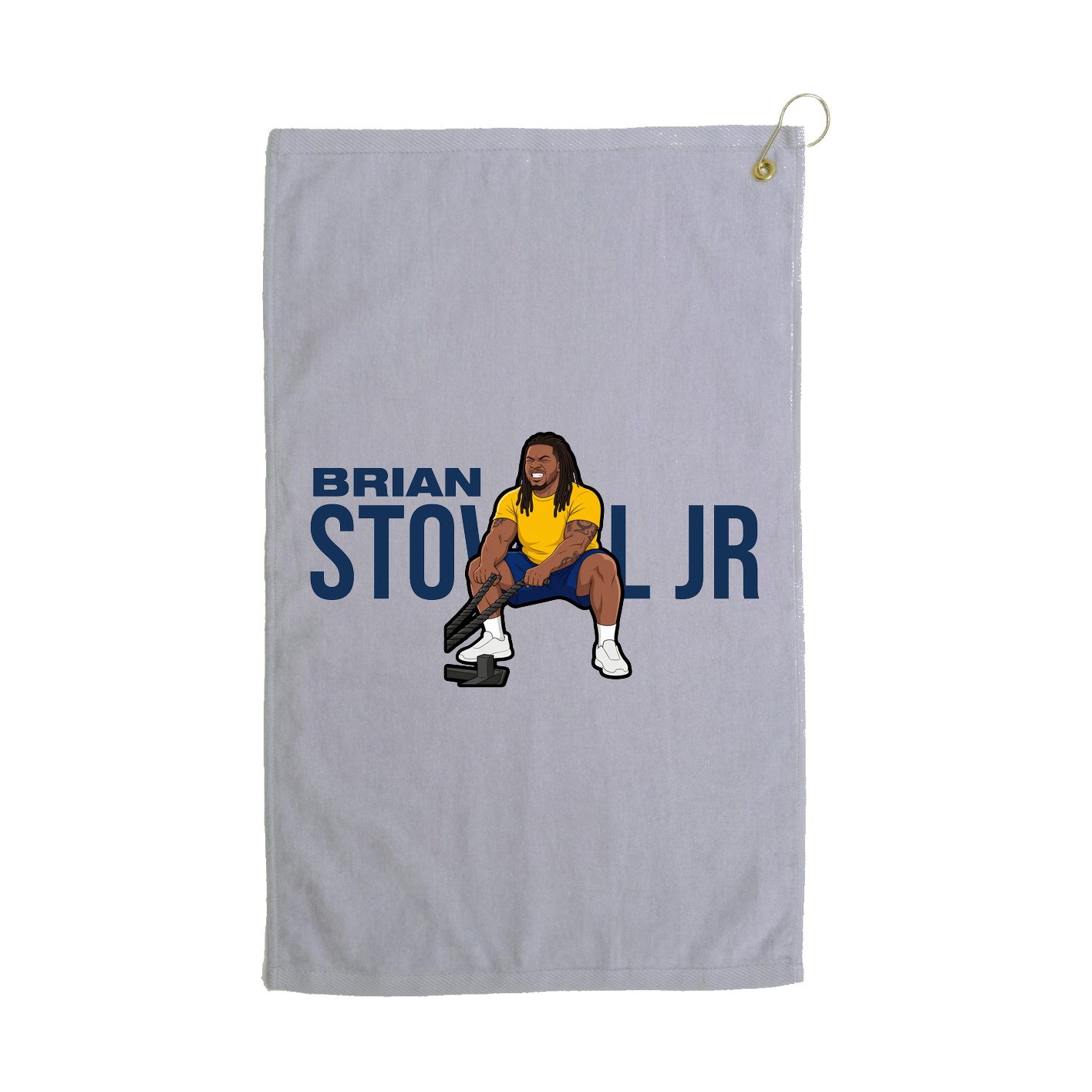 Golf Towel — Player Name in Grey