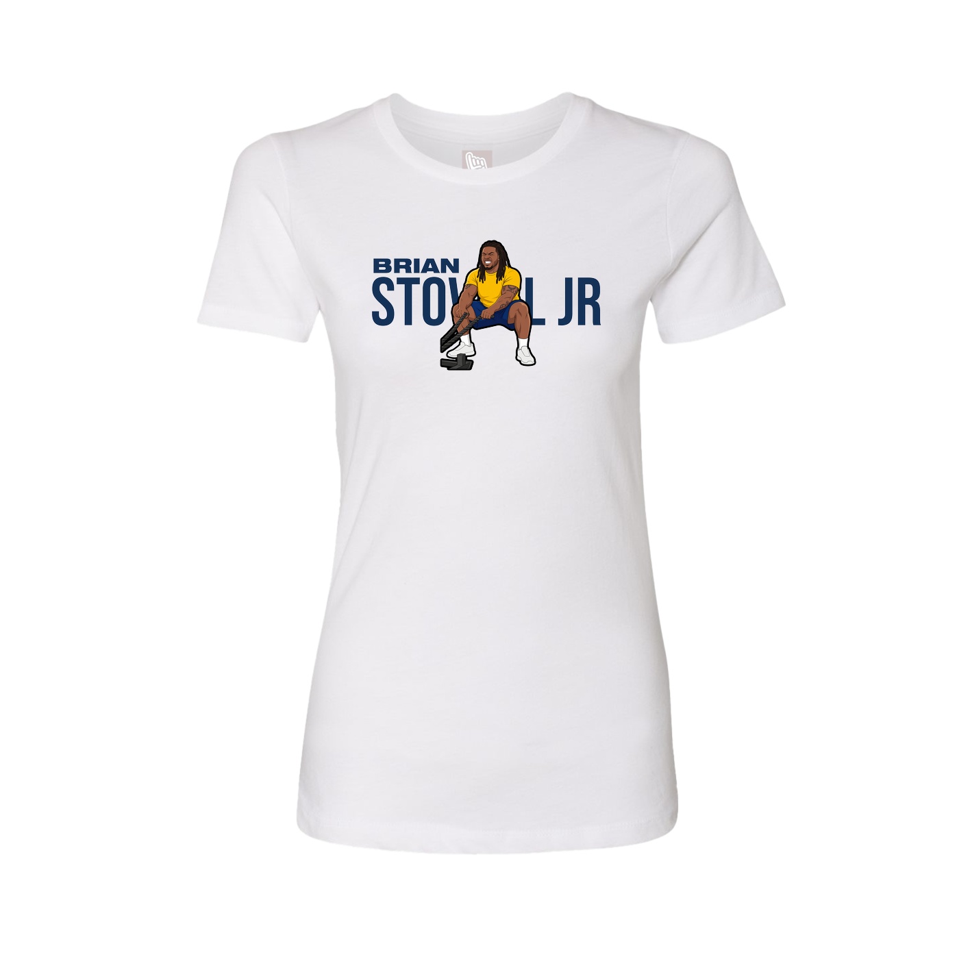 Fitted Women's Tee — Player Name in White