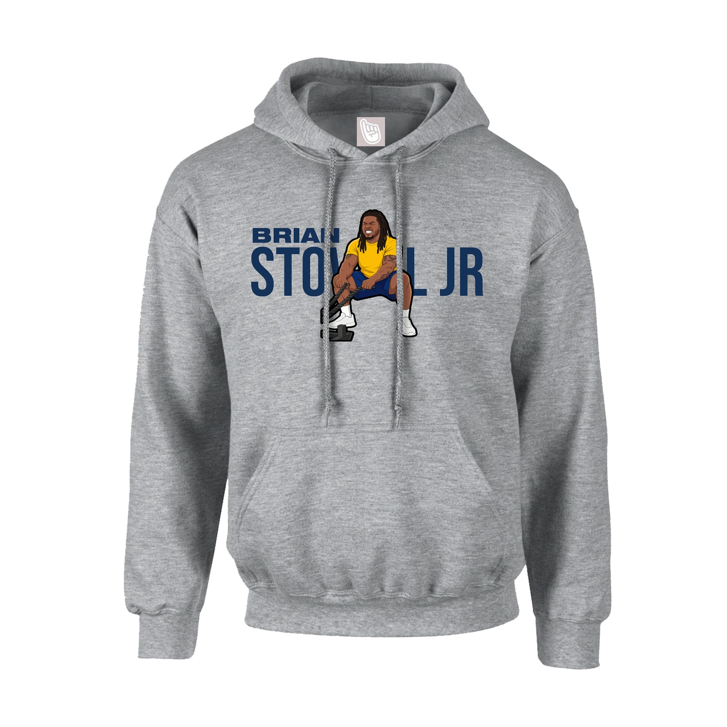 Youth Hoodie — Player Name in Grey
