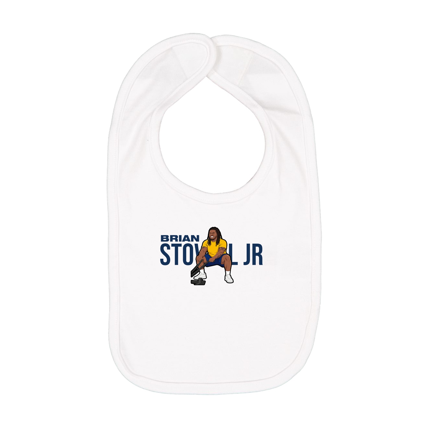 Infant Bib — Player Name in White