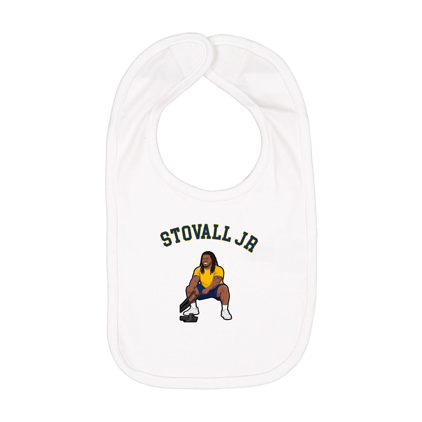 Infant Bib — Shirsey Arch in White
