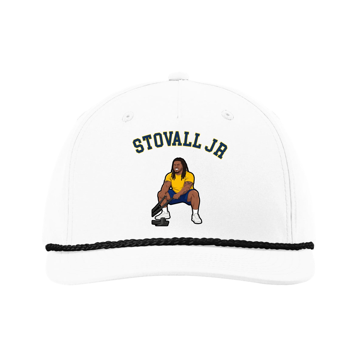 Five-Panel Classic Rope Cap — Shirsey Arch in White