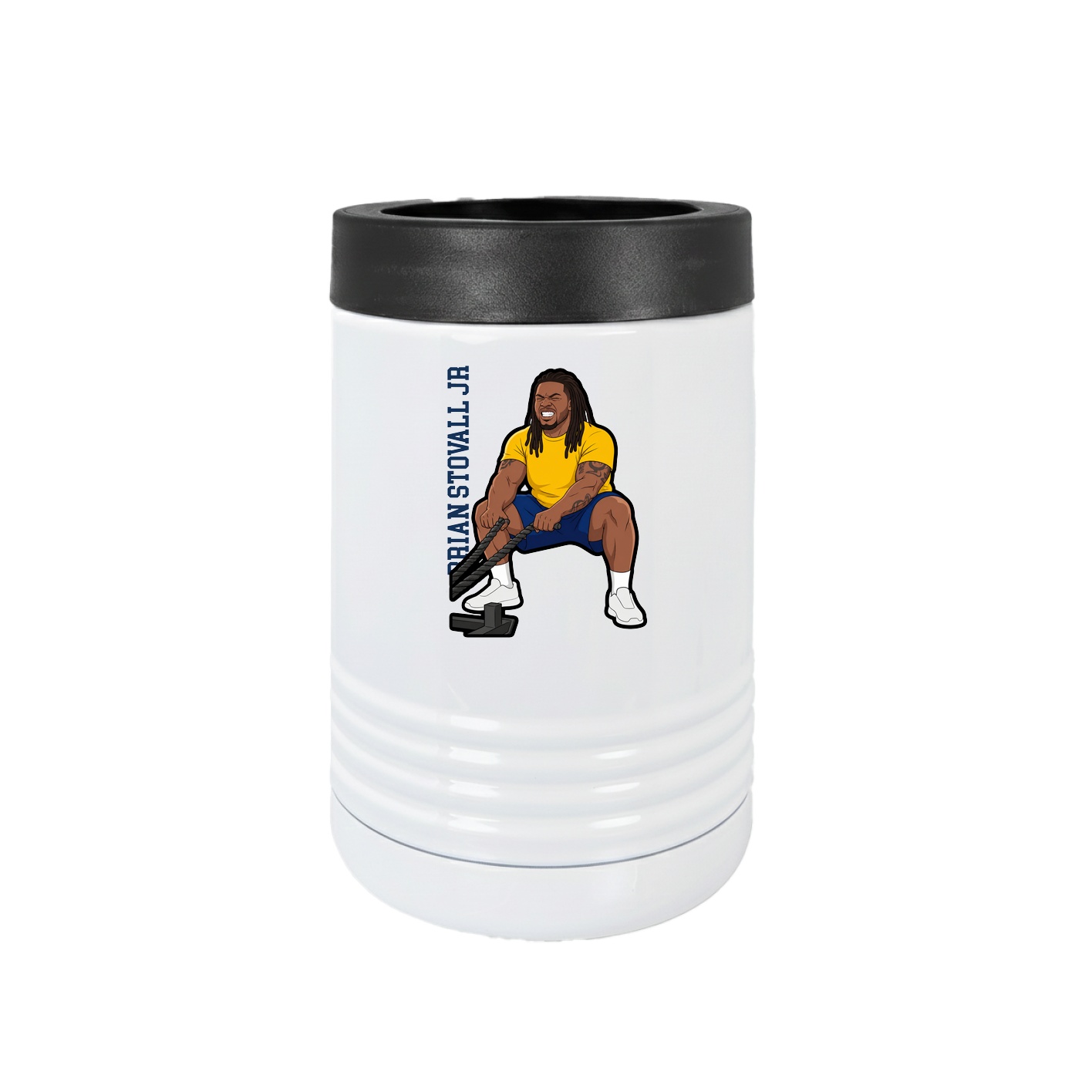 Beverage Holder — Name Vertical in White