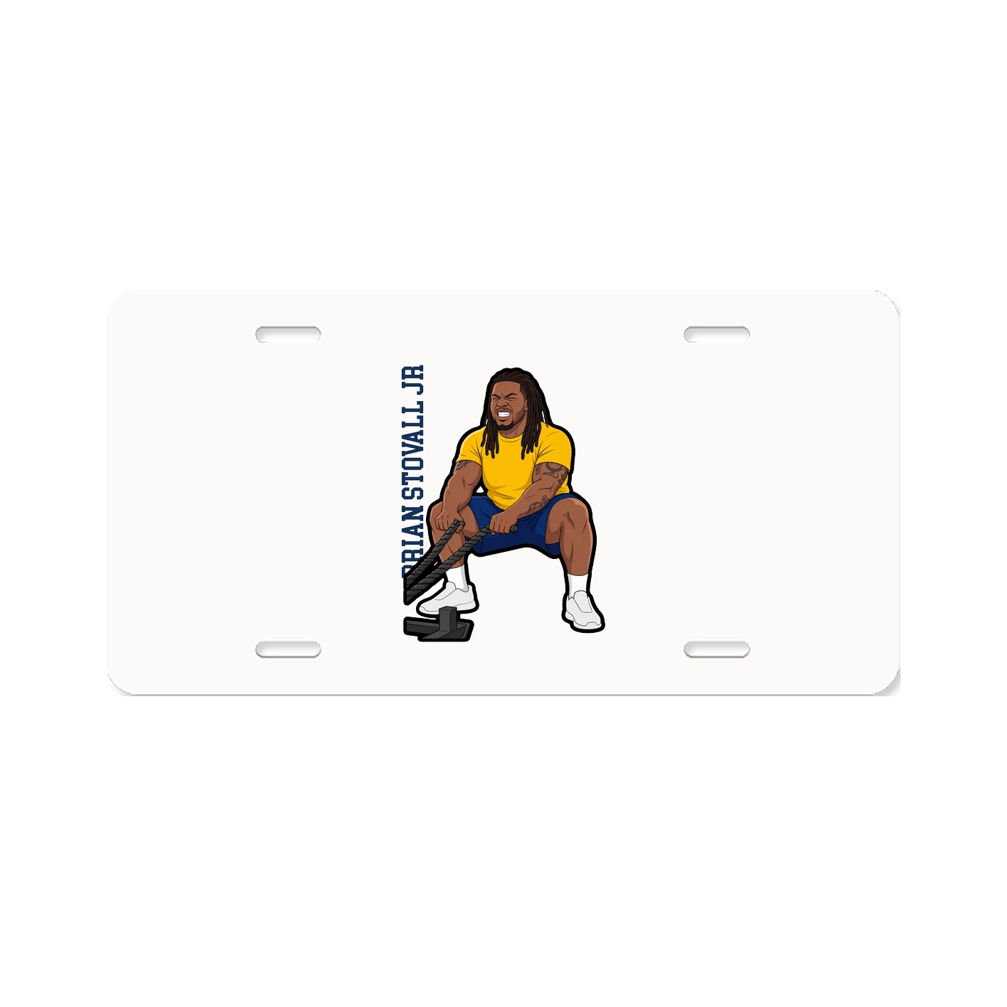 License Plate — Name Vertical in Classic
