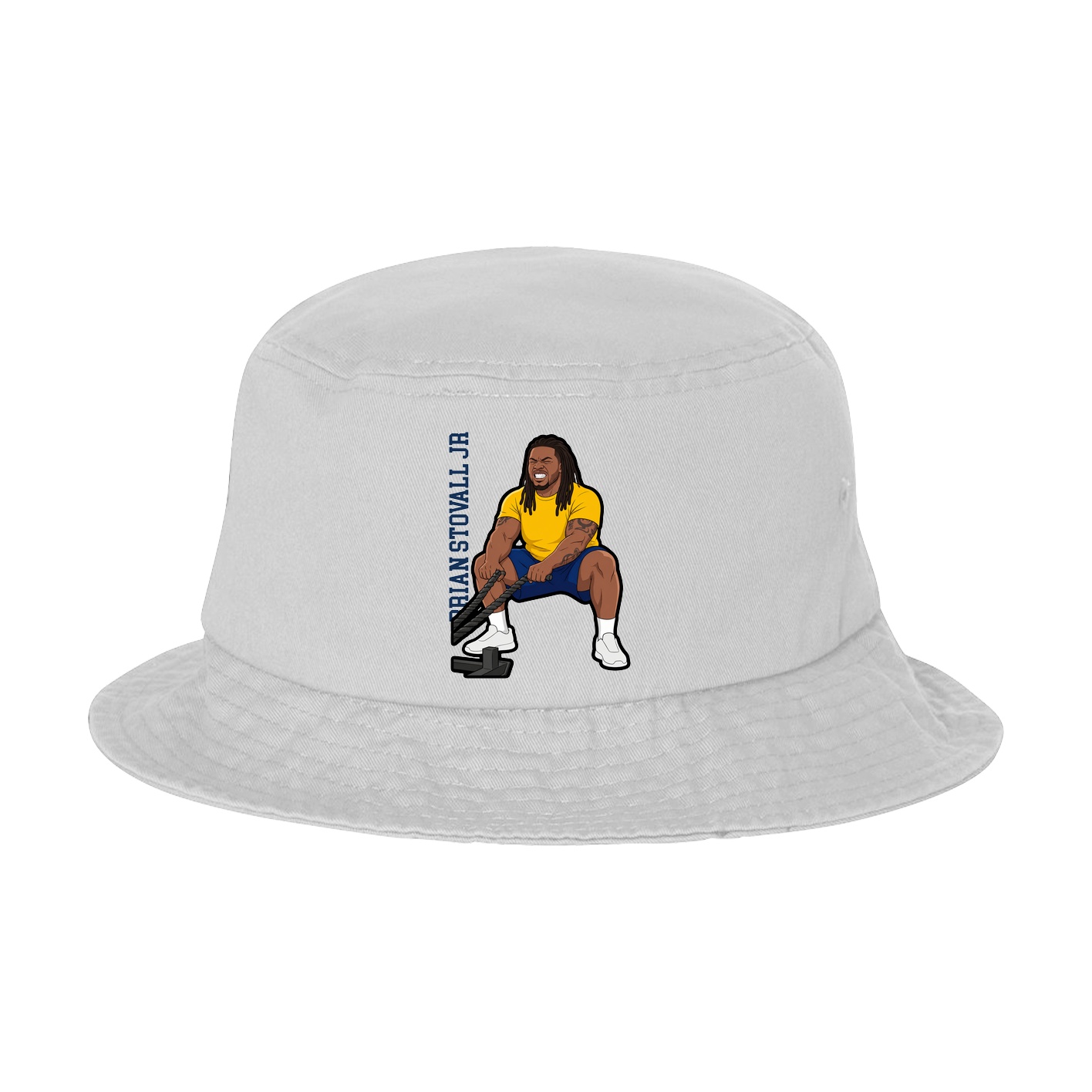 Bucket Cap — Name Vertical in White