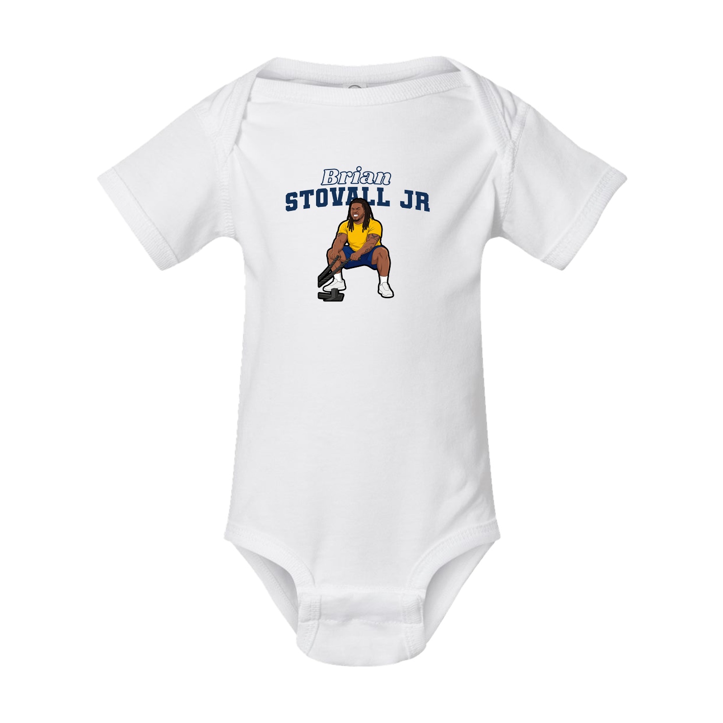 Baby Onesie — Name Arch in White