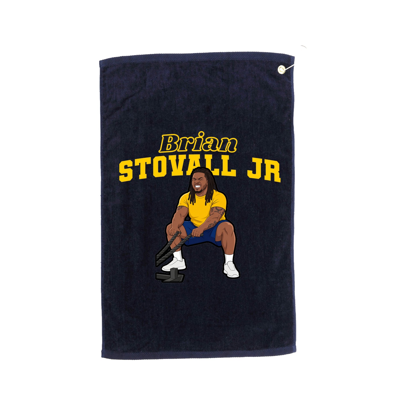 Golf Towel — Name Arch in Navy