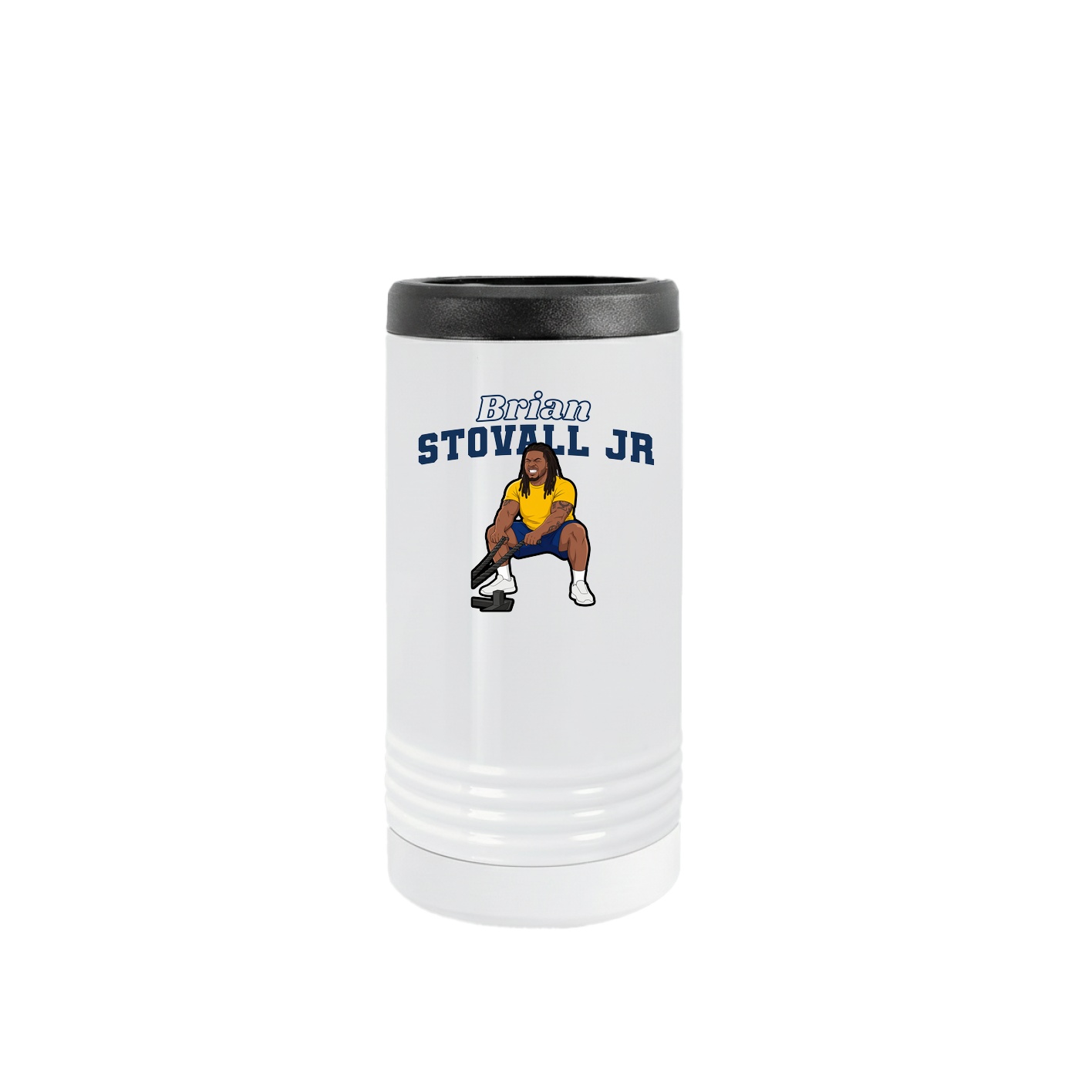 Slim Beverage Holder — Name Arch in White