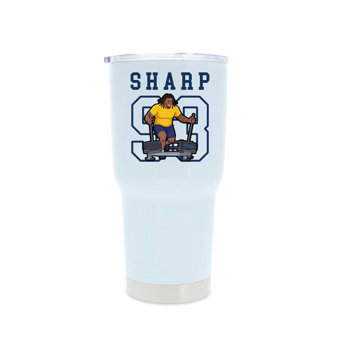 30oz Stainless Steel Tumbler — Shirsey in White