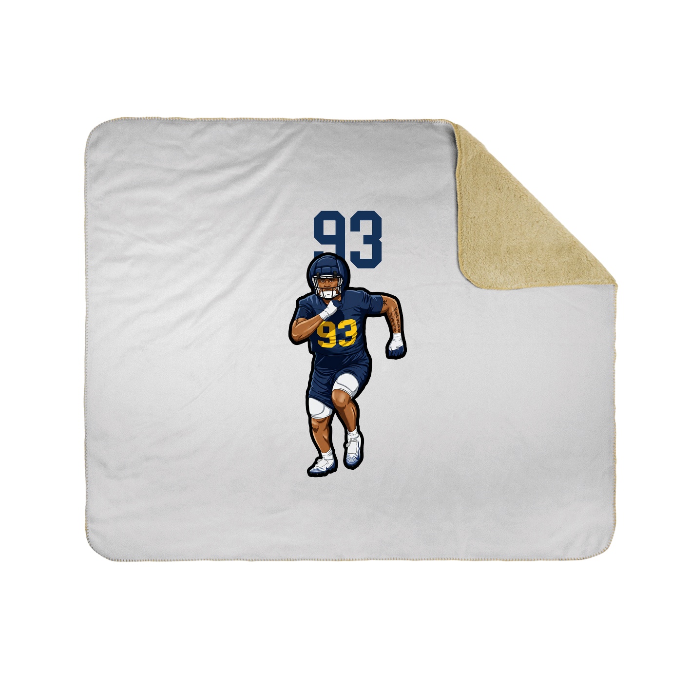 Throw Blanket — Number Top in White