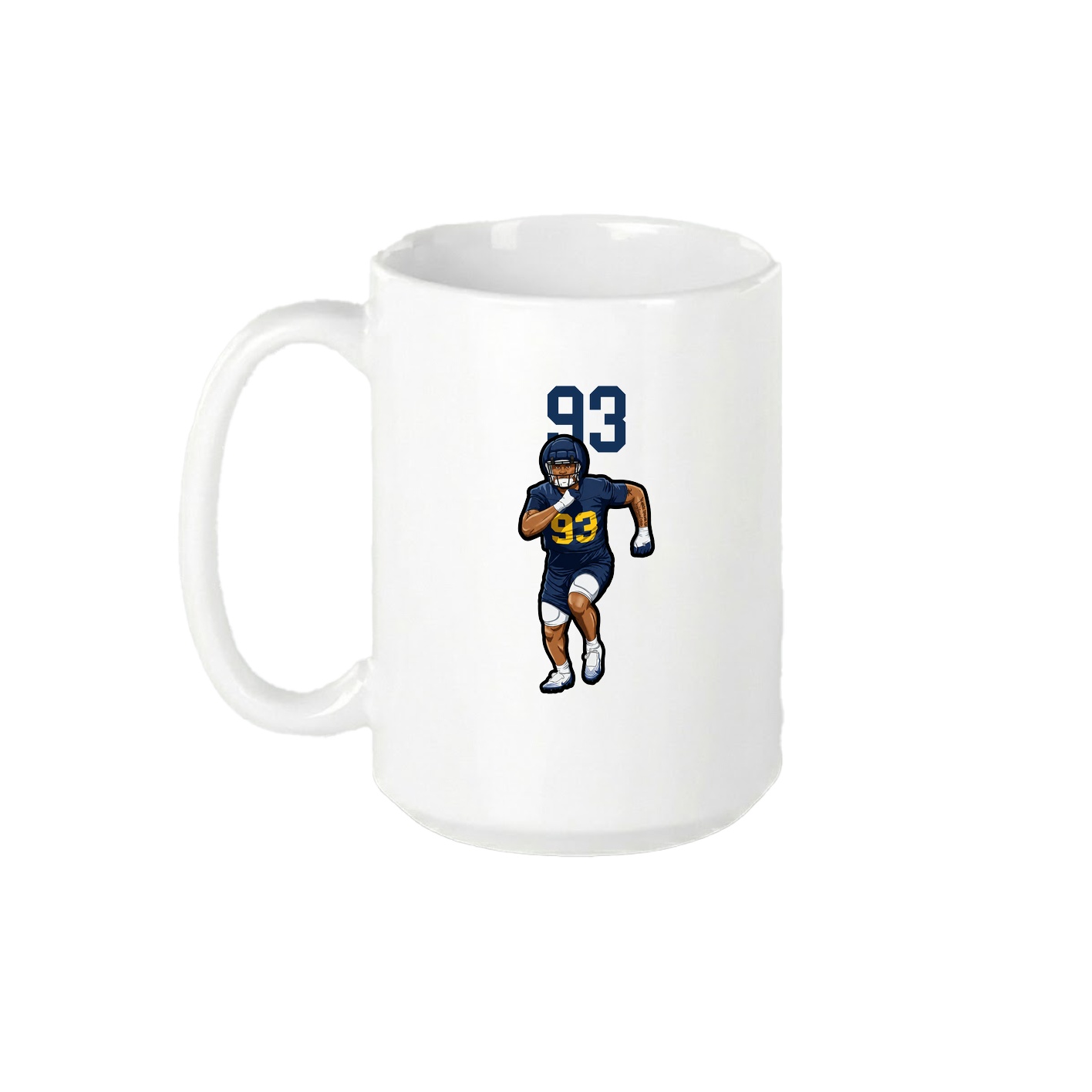 15oz Coffee Mug — Number Top in White