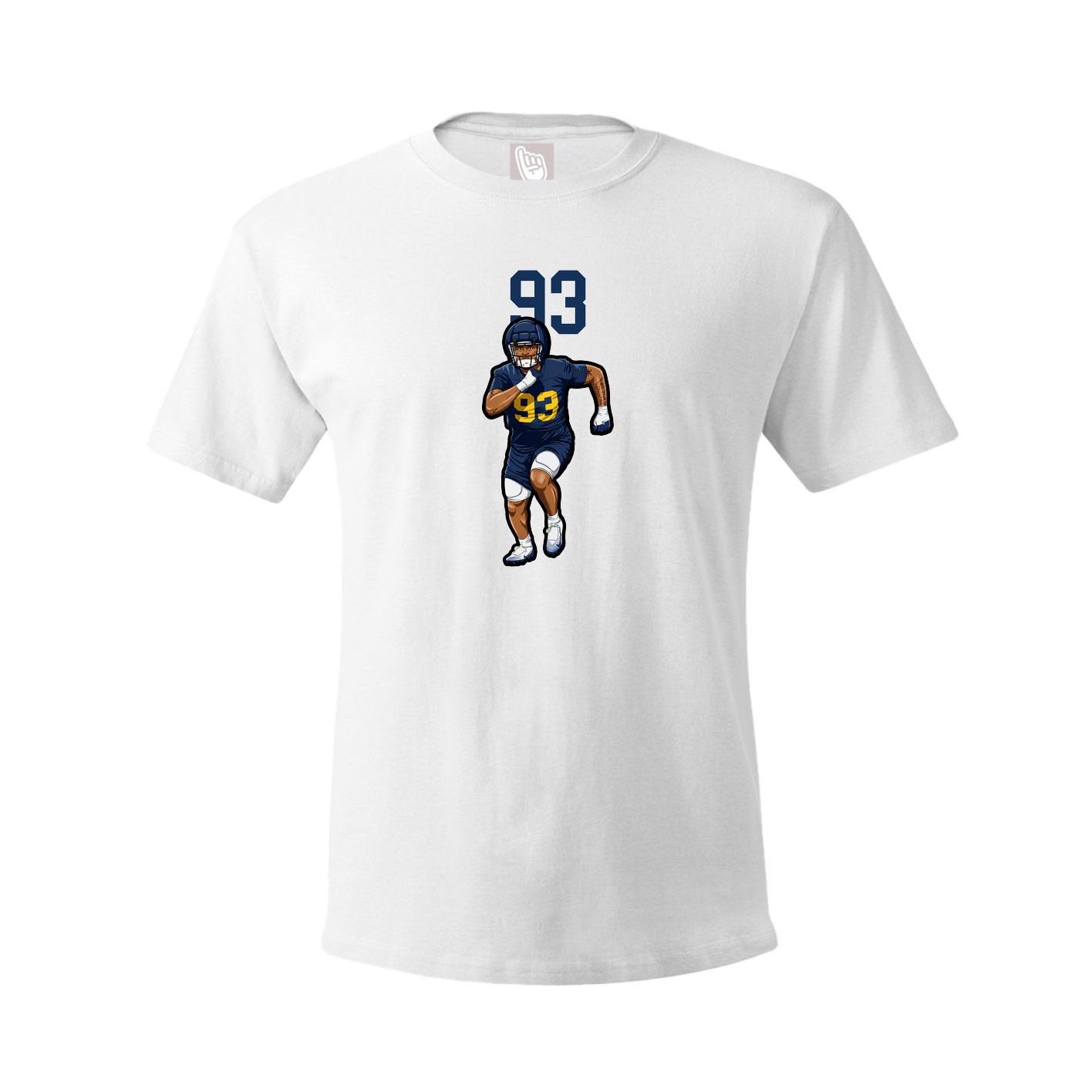 Youth Tee — Number Top in White