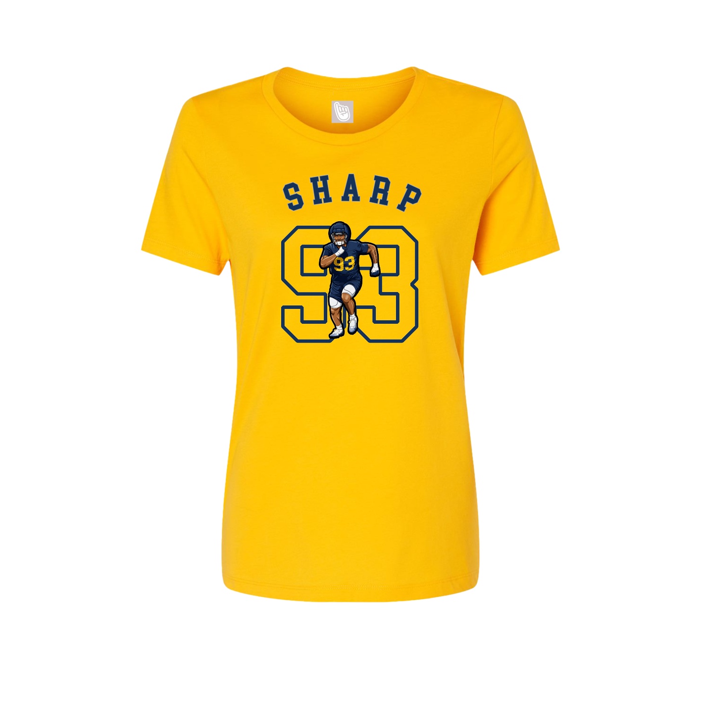 Fitted Women's Tee — Shirsey Arch in Gold